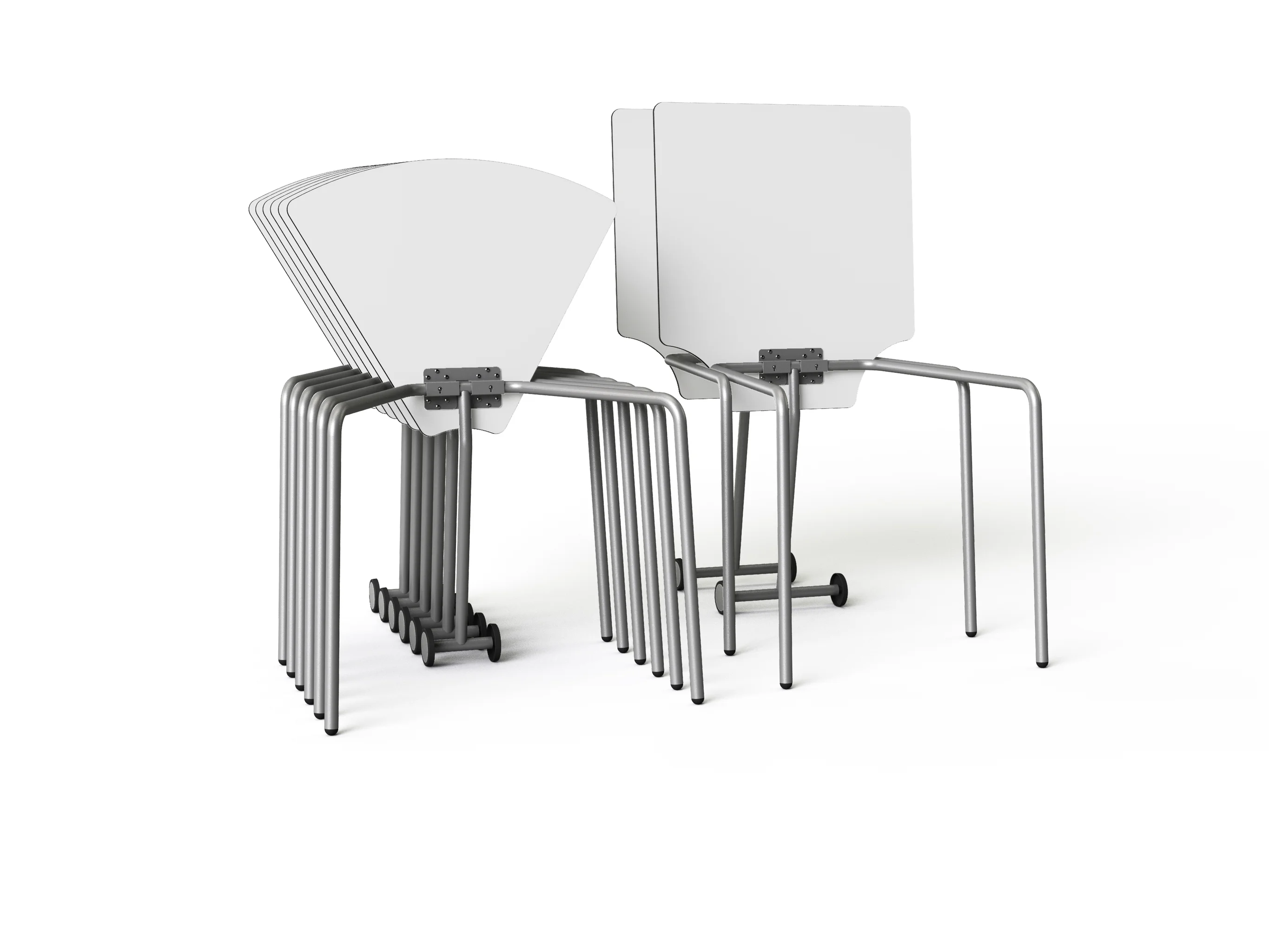 stuhl, stapelstuhl, metall, runde beine, tischgestell
