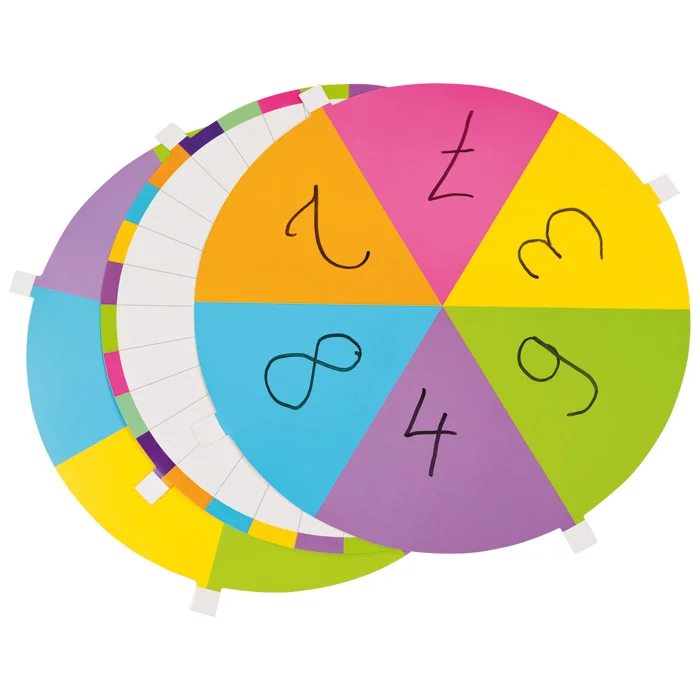 Kreisel, Lernspiel, Zahlenkreis, Puzzlescheibe, Farbenkreis