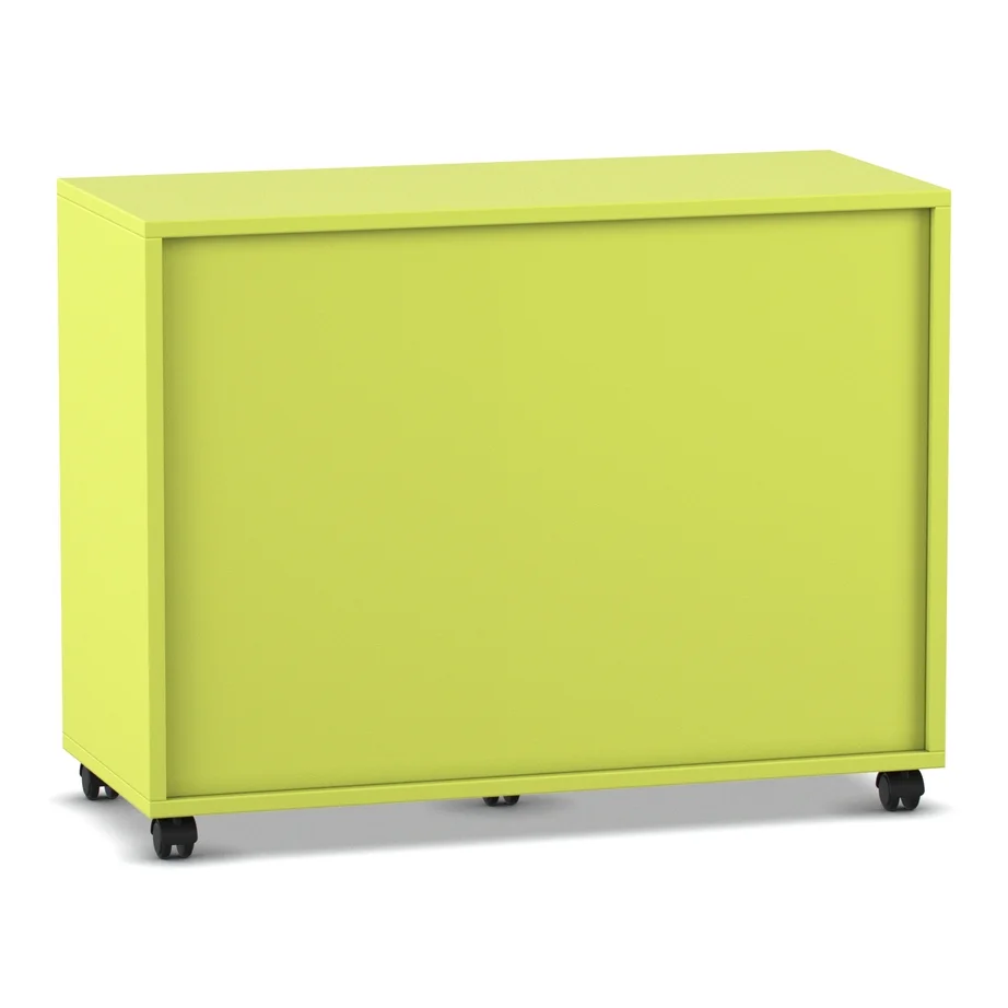Kasten, Schrank, mobil, Rollbar, Limettenfarbig