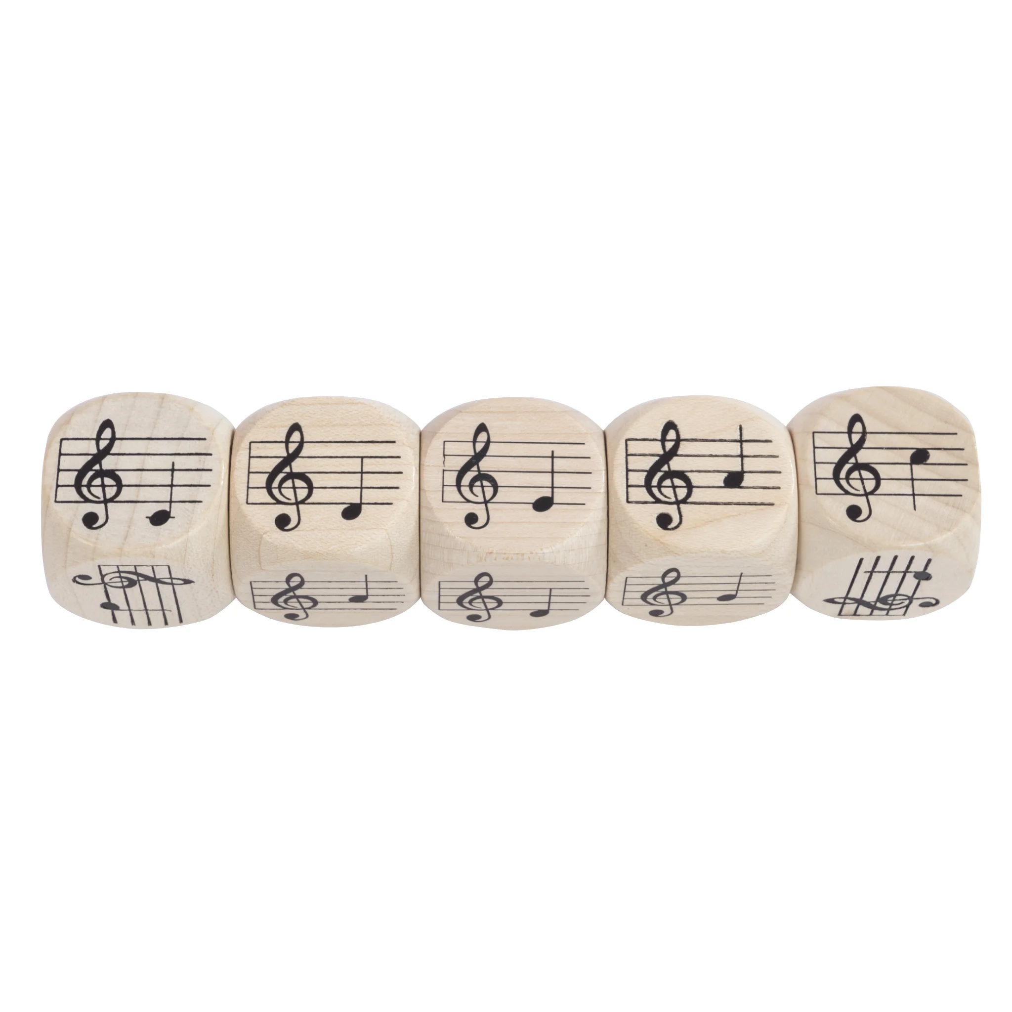 Holzwürfel, Musikalische Noten, Notensystem, Schlüsselzeichen, Musikinstrument