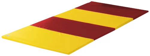 jelly mat, crash mat, gym mat, gelb rot streifen, faltmatte
