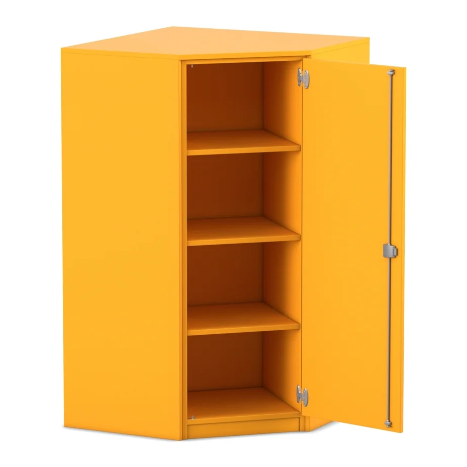 Schrank, Schrankboden, Schraenke, Metall, Gelb