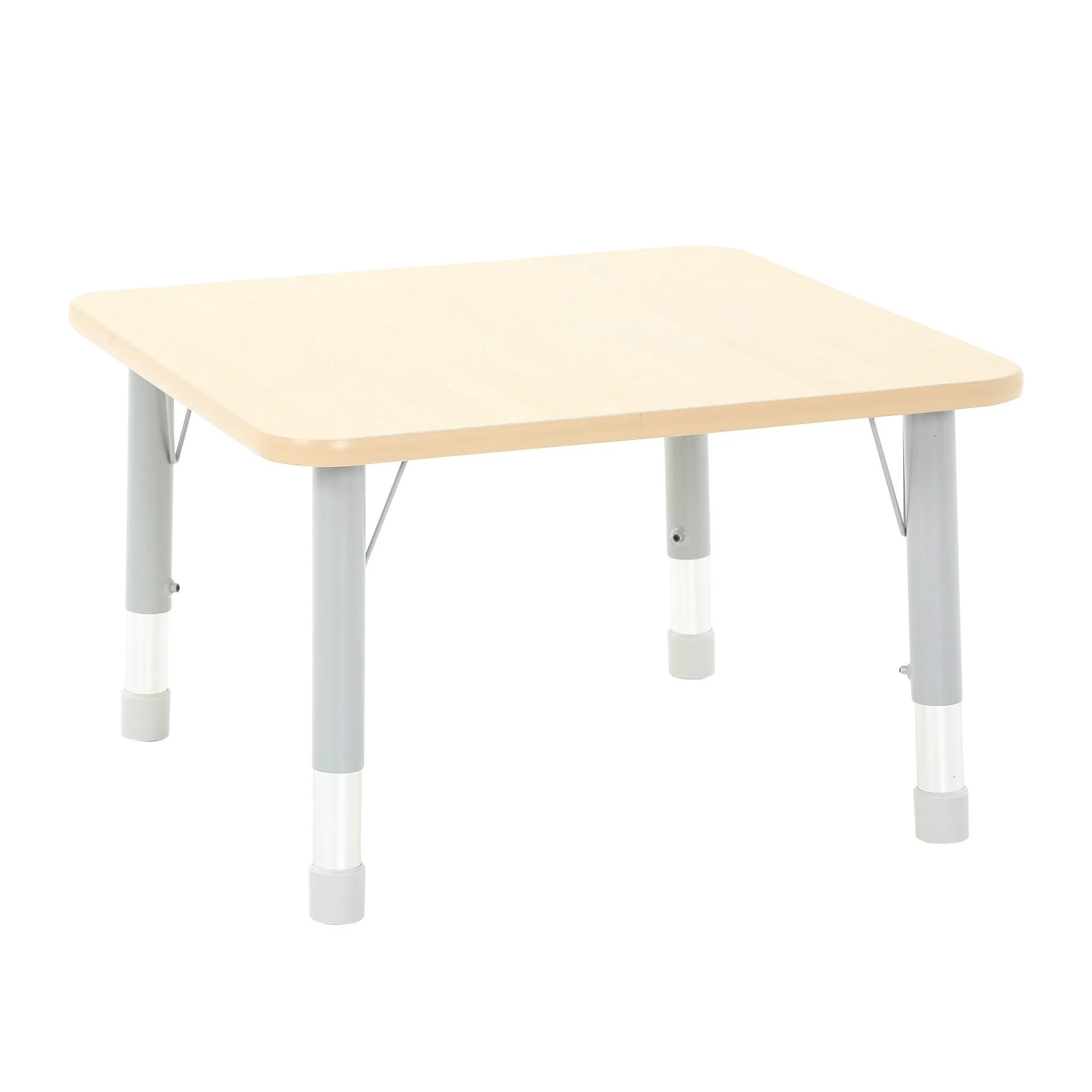 Kindertisch, Holztisch, Tischplatte, Metallbeine, Kunststofffüße