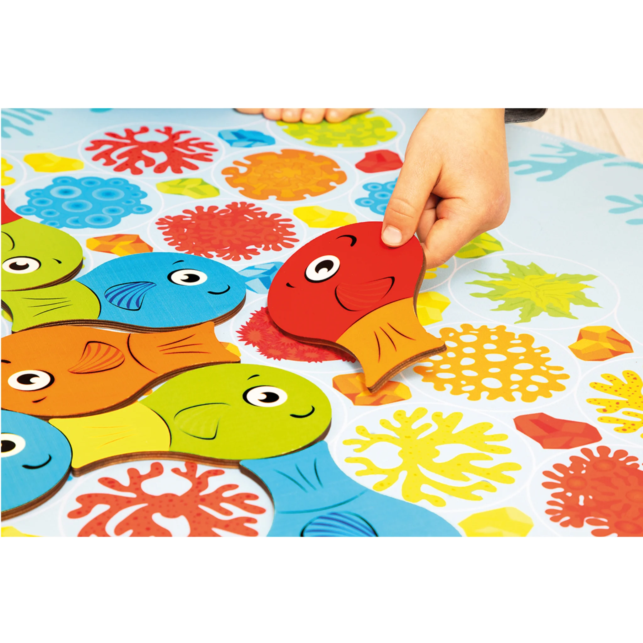 Puzzle, Foam pieces, Fische Formen, Unterwasser-Szene, Bunt