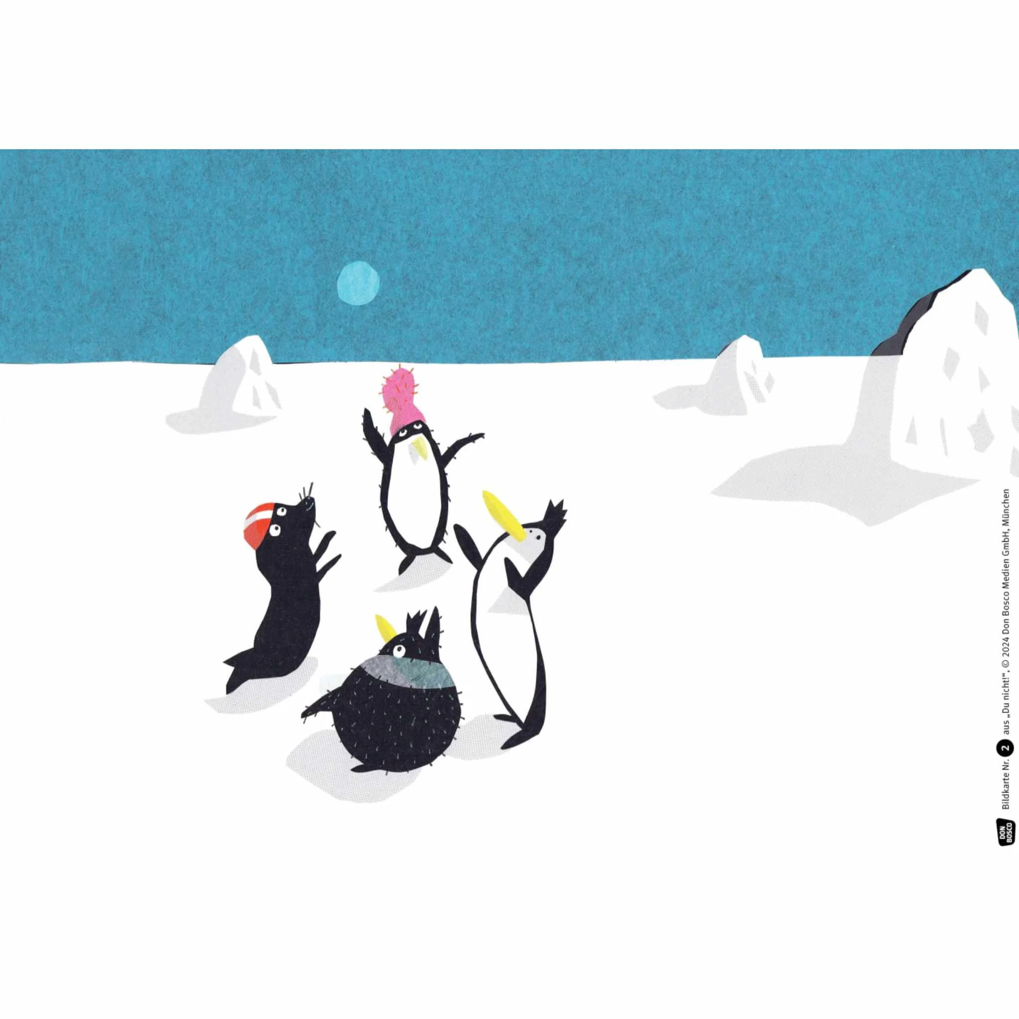 Pinguine, Antarktis, Szene, Illustration, Vögel