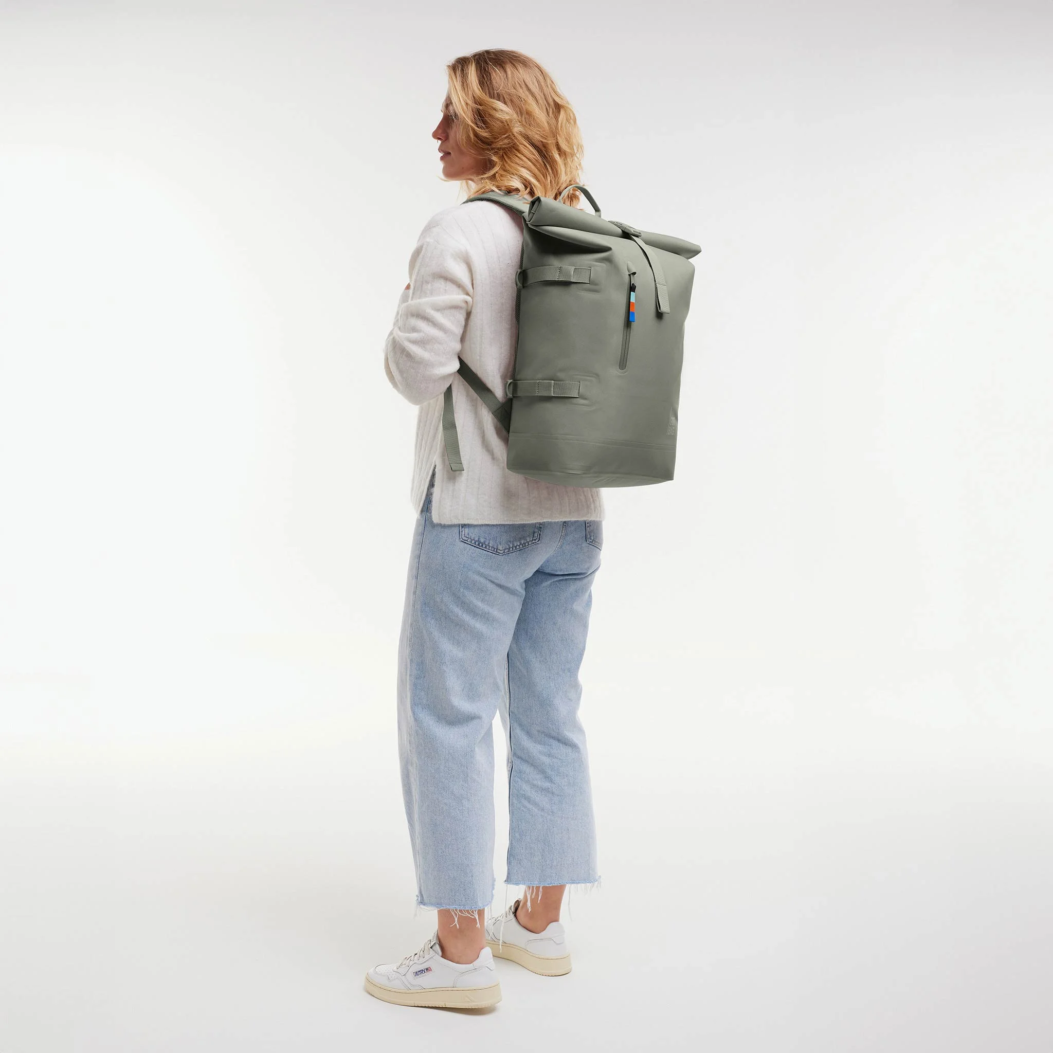 Rucksack, Backpack, Reisetasche, Kanvas-Rucksack, Grün