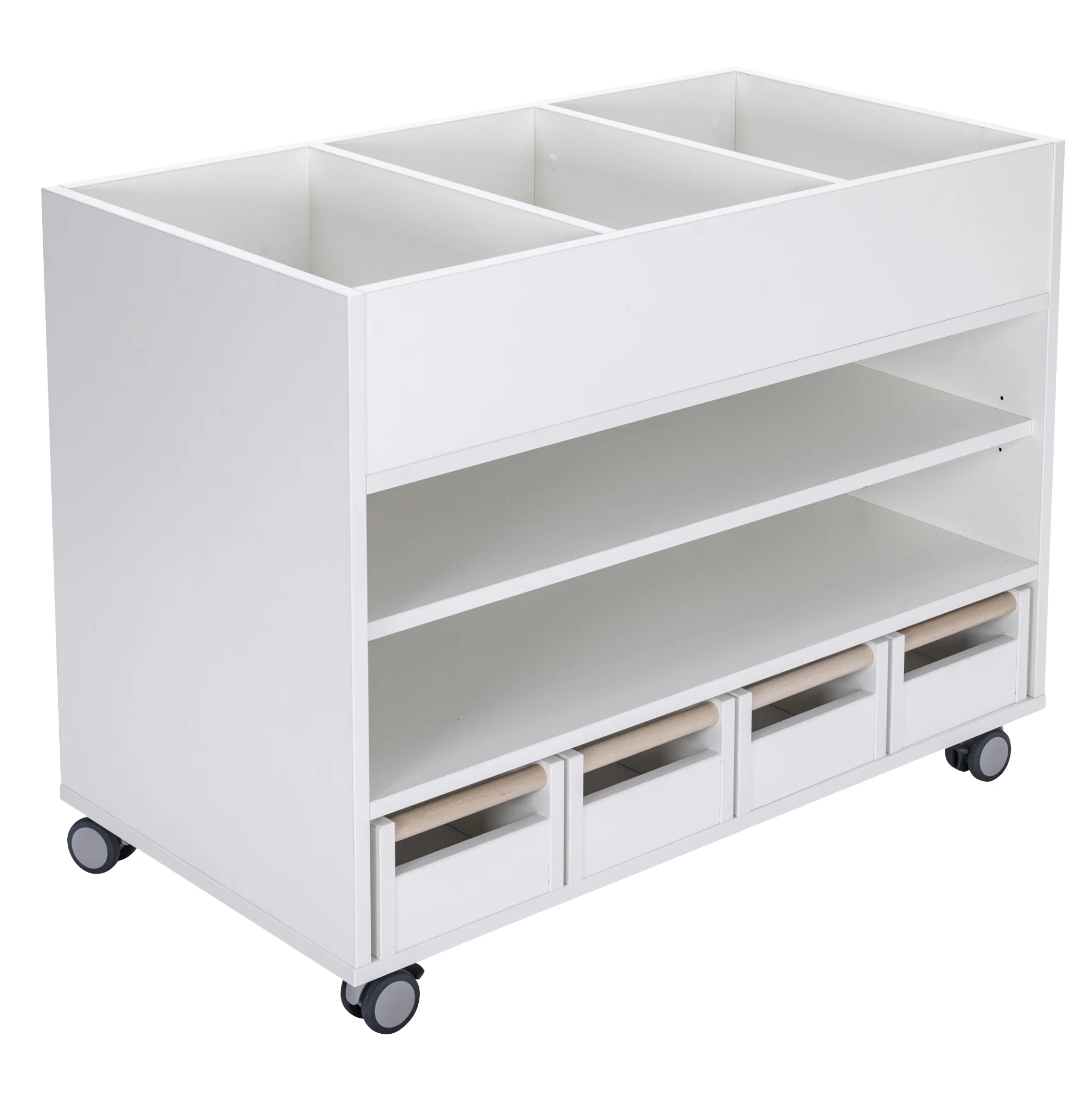 Universalwagen für Bastelmaterial & Bücher, Weiß