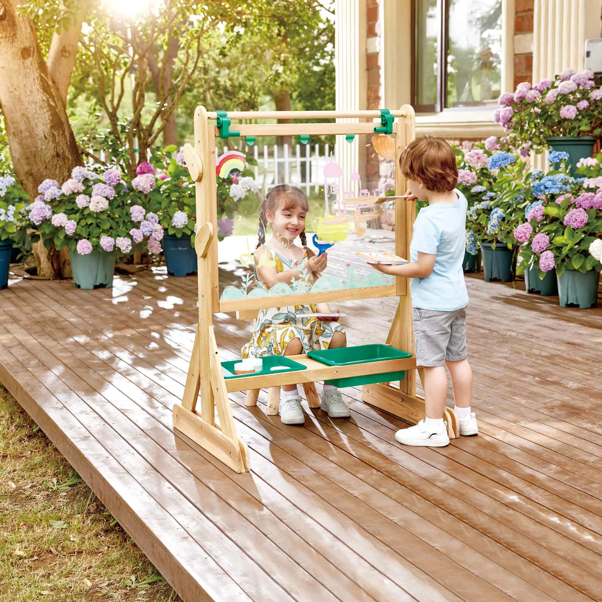 Kinderwerkbank, Malbrett, Holzspielzeug, Outdoor Spielzeug, Puppen-/Kinderspiel