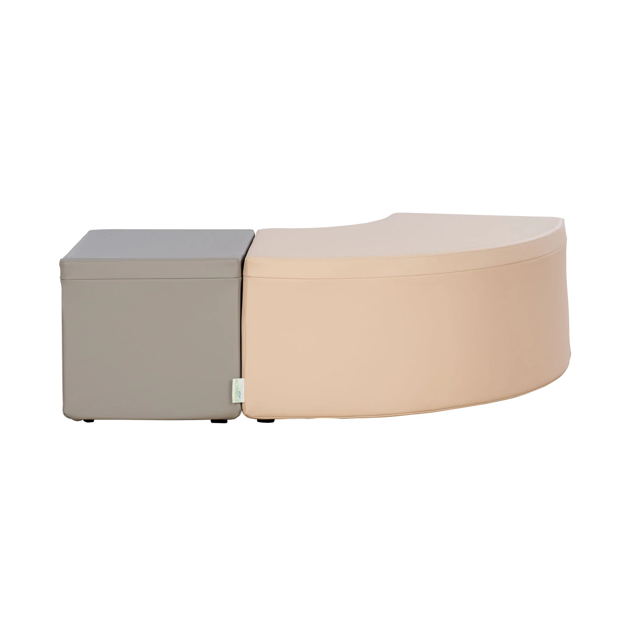 Ottoman, Storage Bench, Grau, Beige, Sitzbank