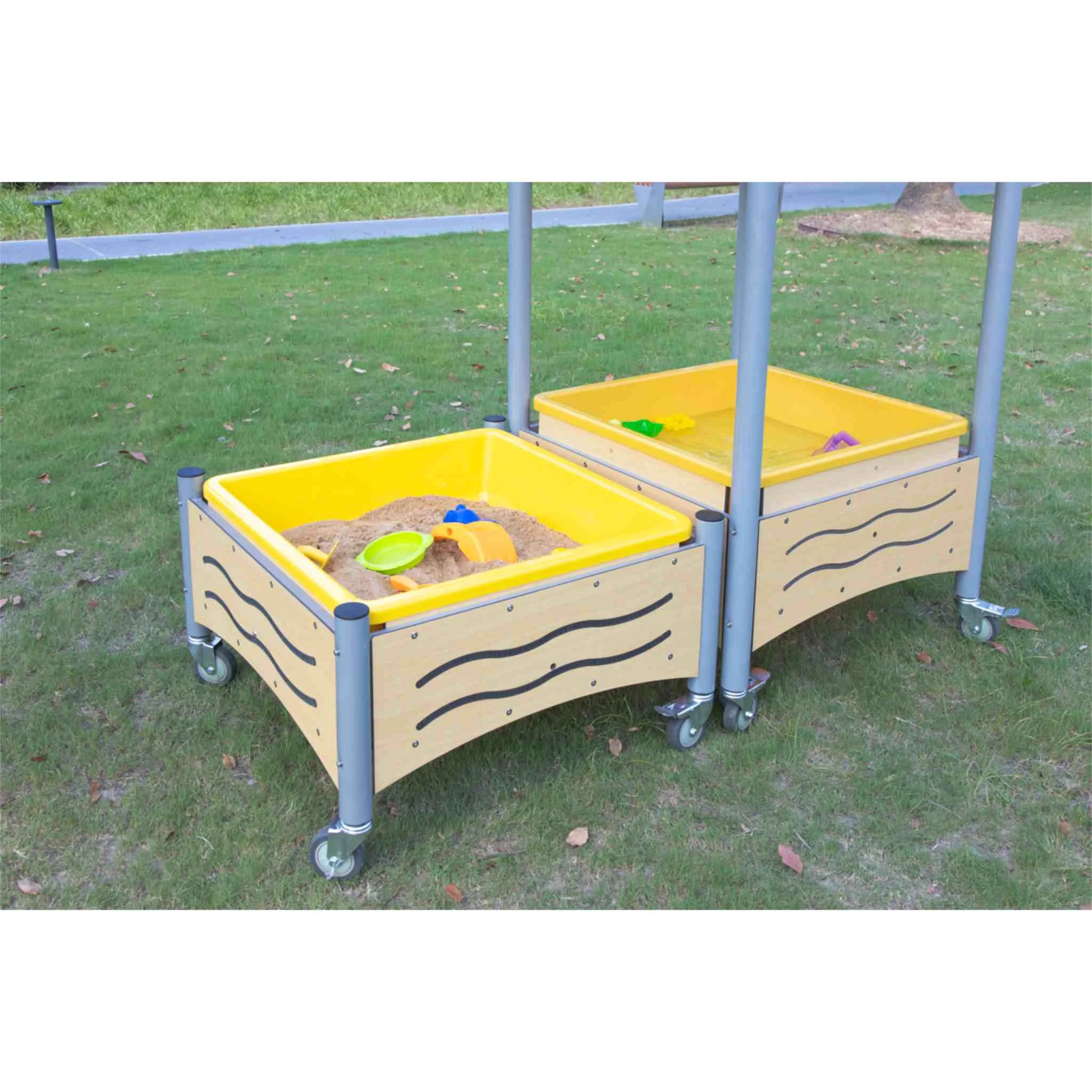 Sandkasten, Kinder-Spielzeug, rollbarer Behälter, Sandkasten mit Rollen, Parkwagen-Box