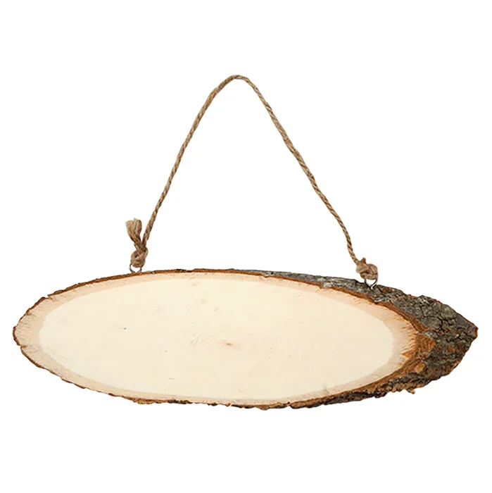 Holzschild, Wanddeko,  Baumrinde, Zweigschnitt, Naturholz