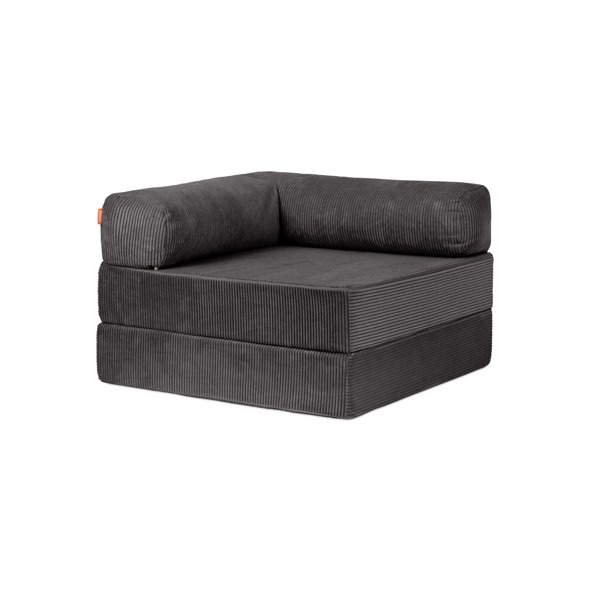 Sessel, Sessel mit Rückenkissen, Grau, Cord Materials, Modulares Sitzkissen