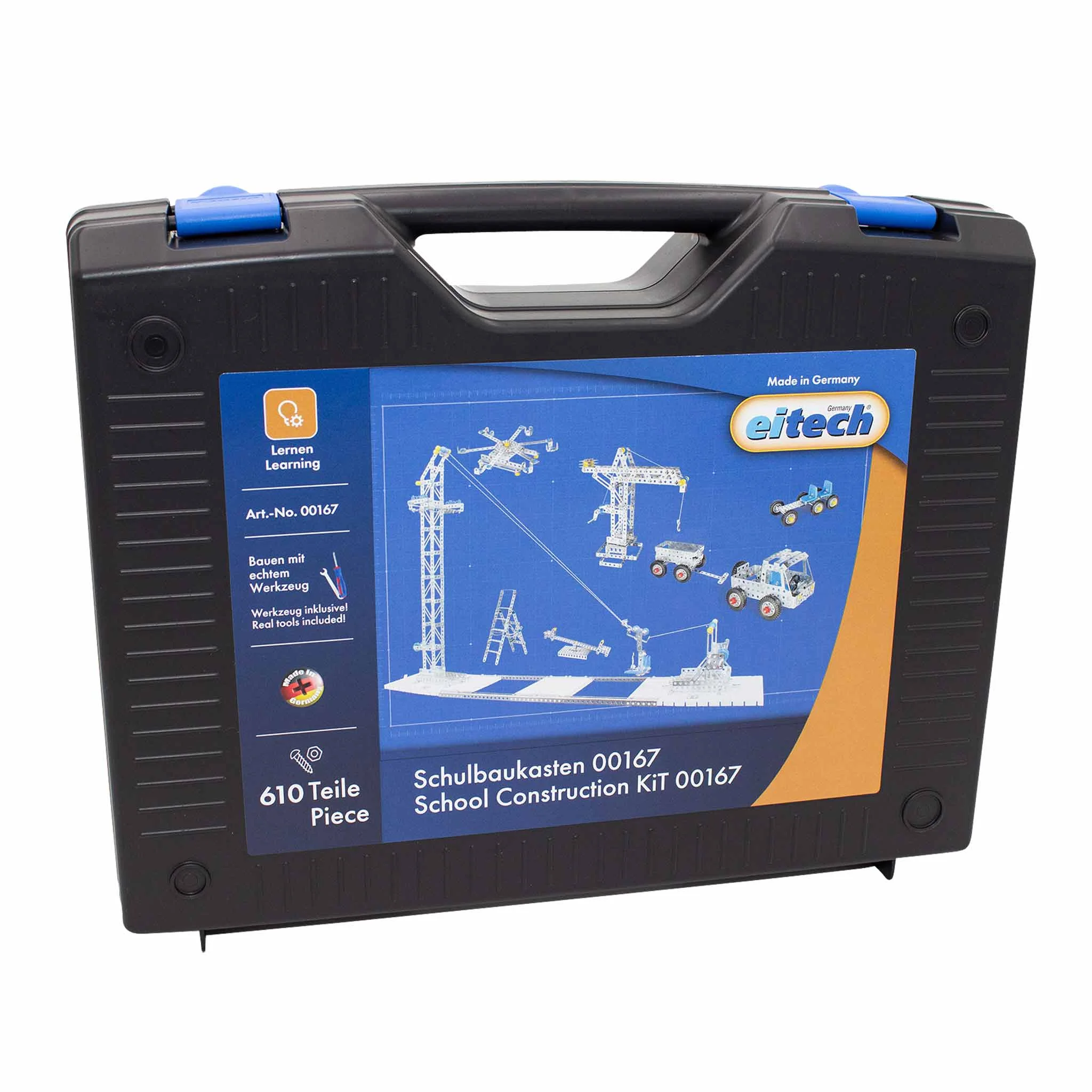 Schulbaukasten, Konstruktion Kit, Baukasten, Kunststoffcase, 600 Teile