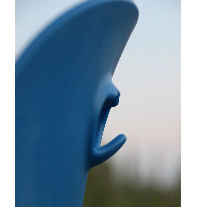 blau, figur, abstrakt, skulptur, kunststoff