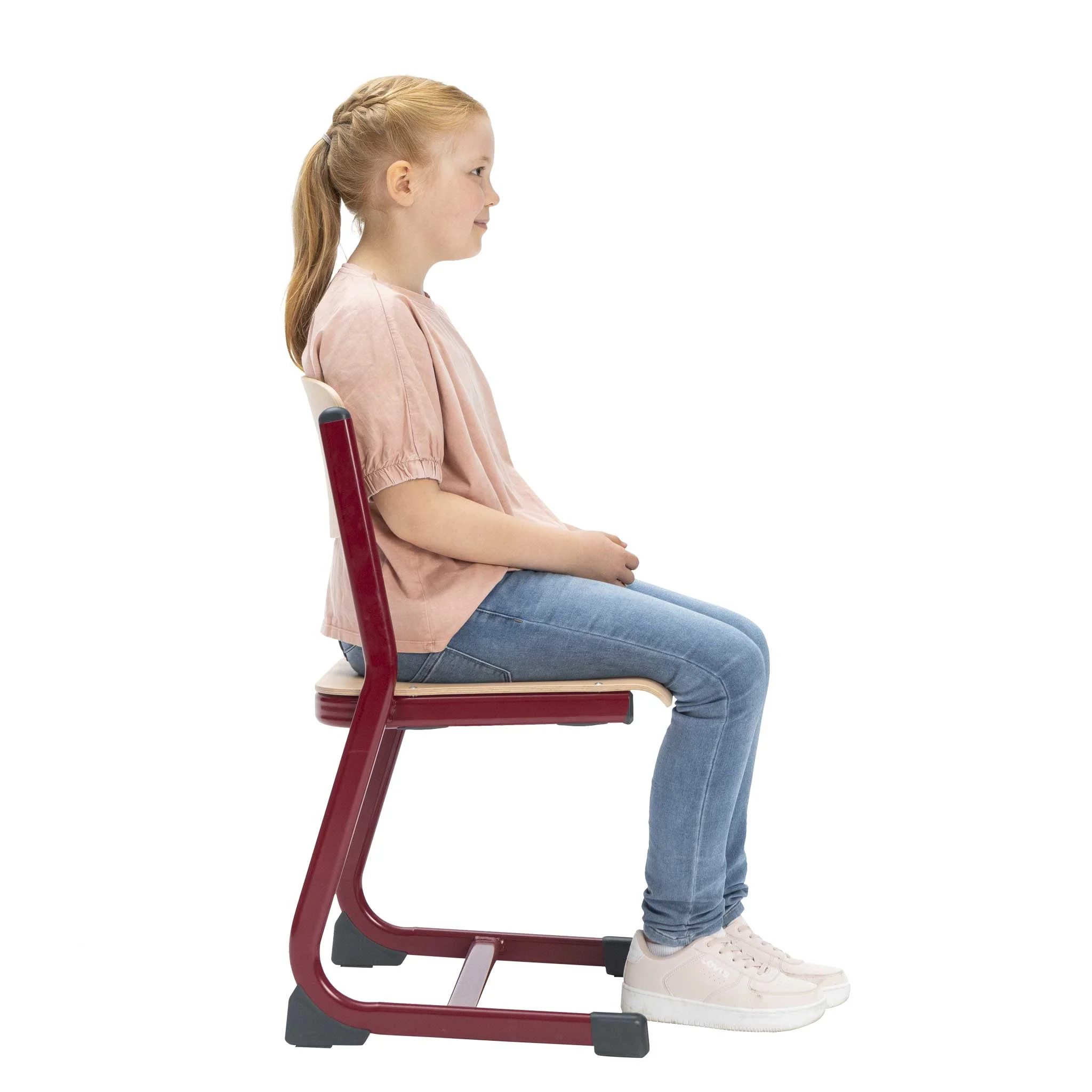 stuhl, Kinderstuhl, Schülerstuhl, ergonomisch, roter rahmen