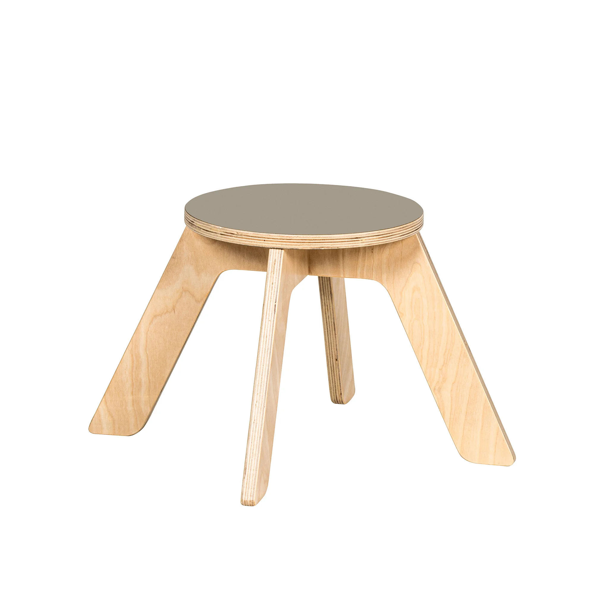 Beistelltisch, Holz, runde Tischplatte, Tripod-Beinen, Naturholz