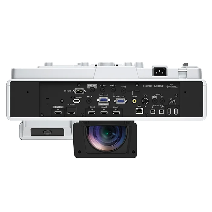Projektor, Projektor Objektiv, Klarer Lens, HDMI Ports, Rückseite Anschlüsse