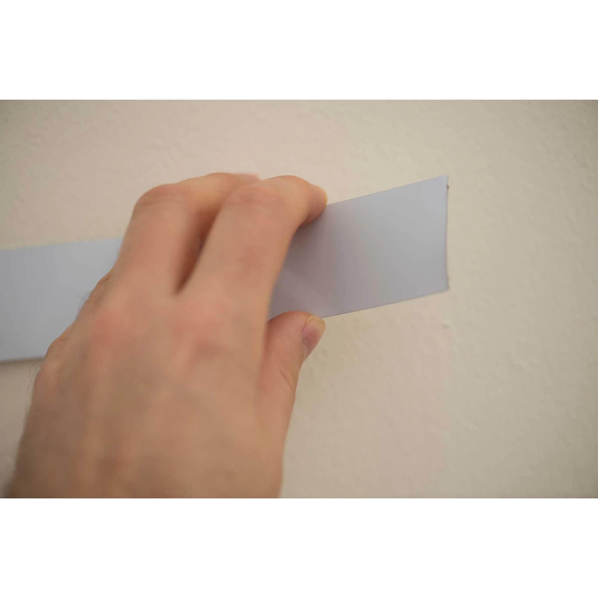 Tape, Adhesive, Wandkleber, Grauer Streifen, Hand mit Halter