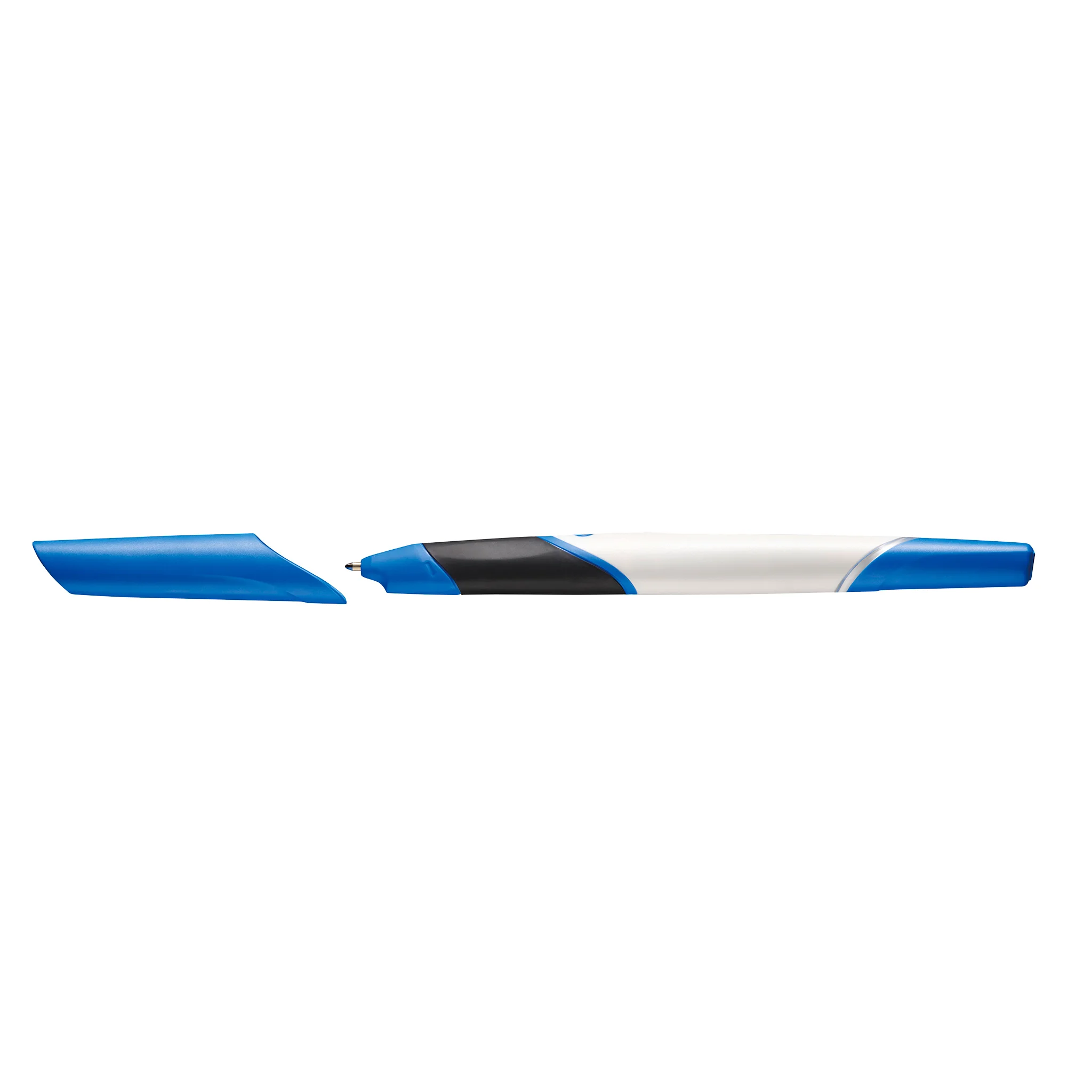 Kugelschreiber, Schreibgerät, Kappe abnehmbar, Blau, Gummigriff