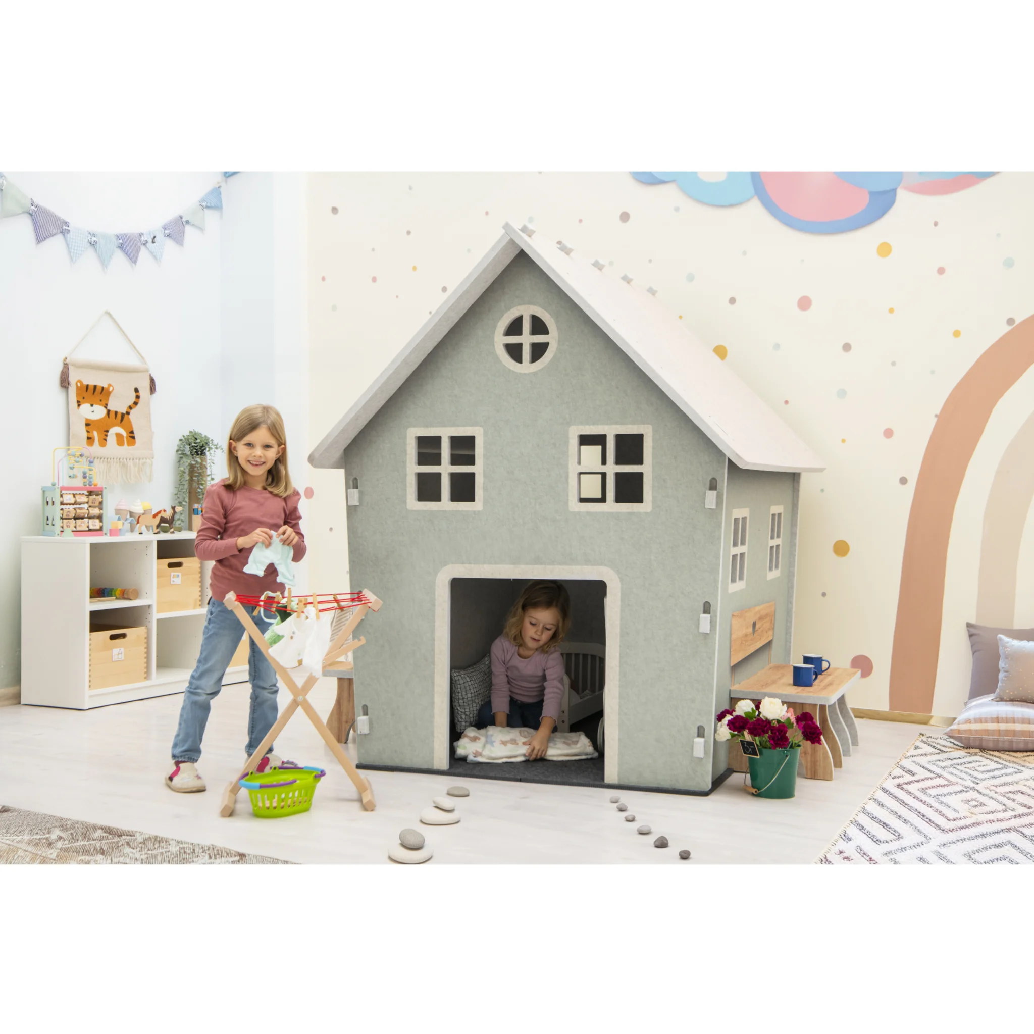 Kuschelhäuschen, Kinderhaus, Spielhaus, Kinderzimmer, Puppenhaus-Zubehör