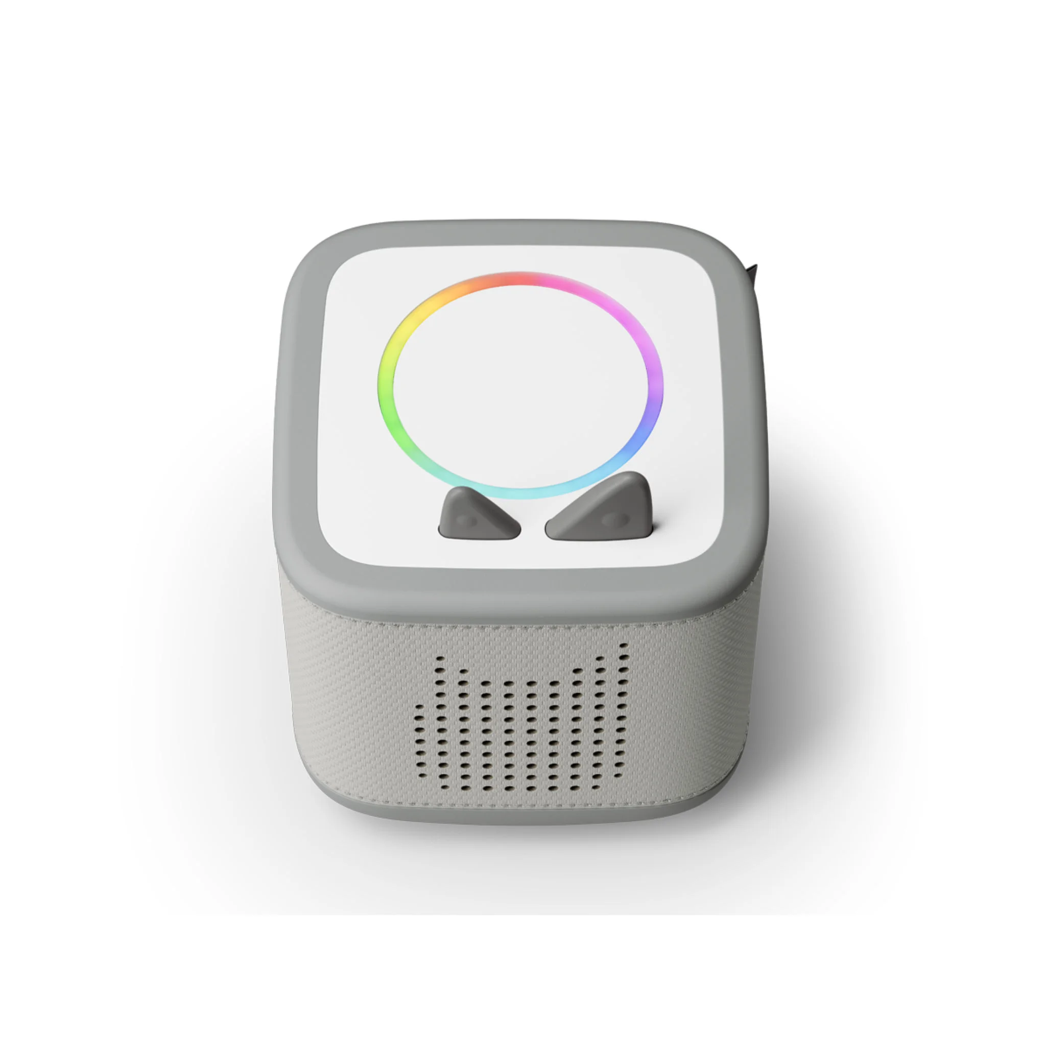 smarte Lautsprecher, RGB-Ring, tragbarer Lautsprecher, grau, Tastenkontrollen