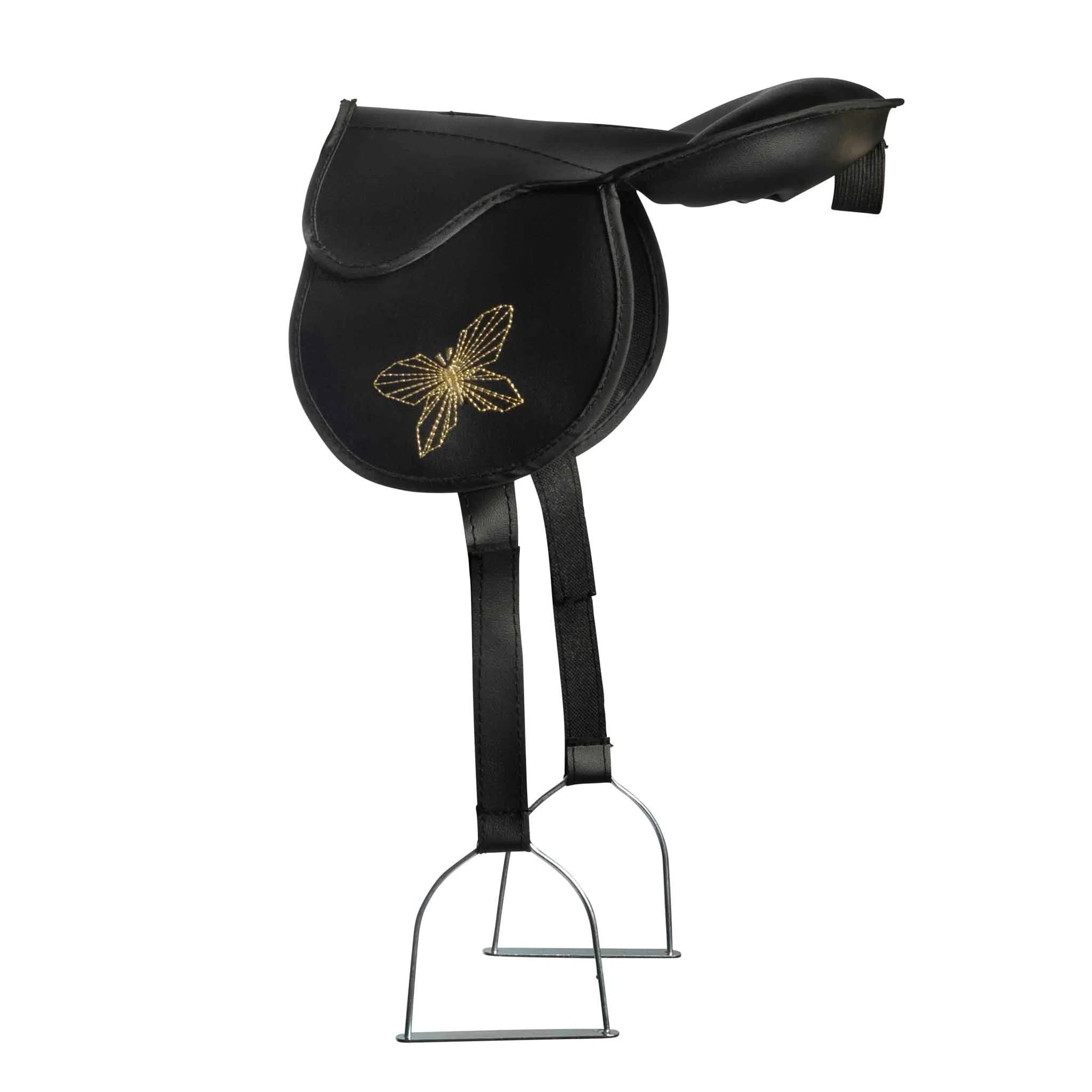 Sattel, Pferdesattel, Miniatur-Sattel, Holster-Sattel, goldenes Ornament