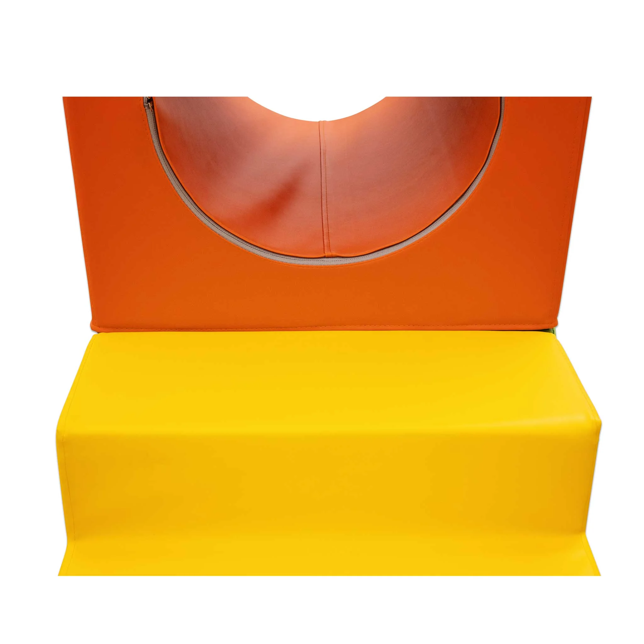 orange, Tasche, Tote, Stoff, Farbblock