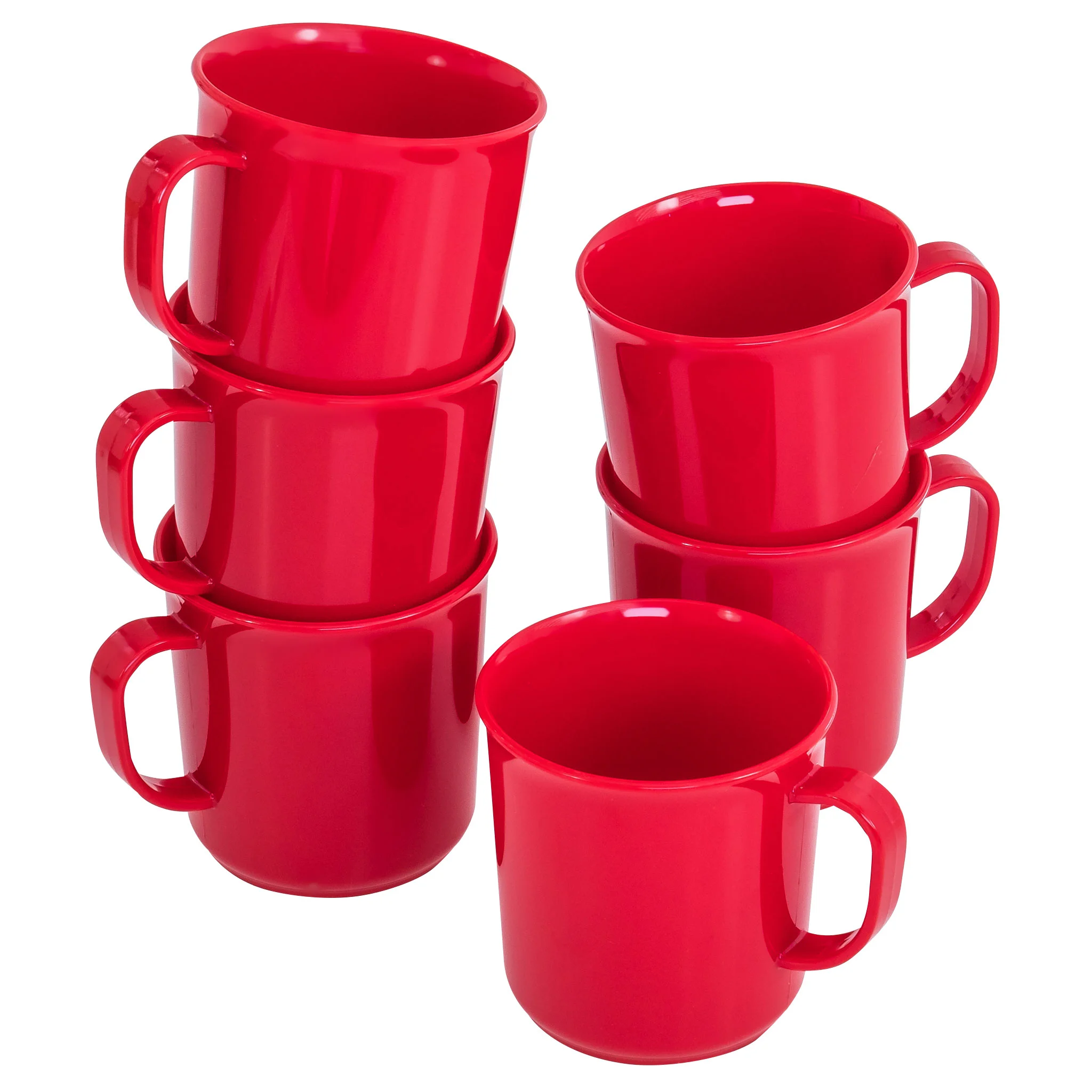 Becher, Kaffee-Tasse, Rot, Porzellan, Stackable