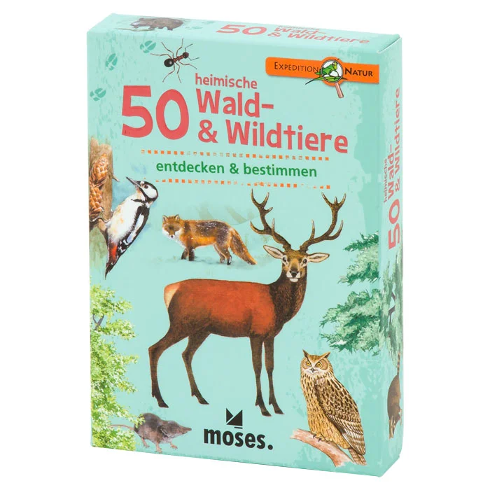 Waldtiere, Tierkarten, 50 Tiere, Entdecken & Bestimmen, MoseS