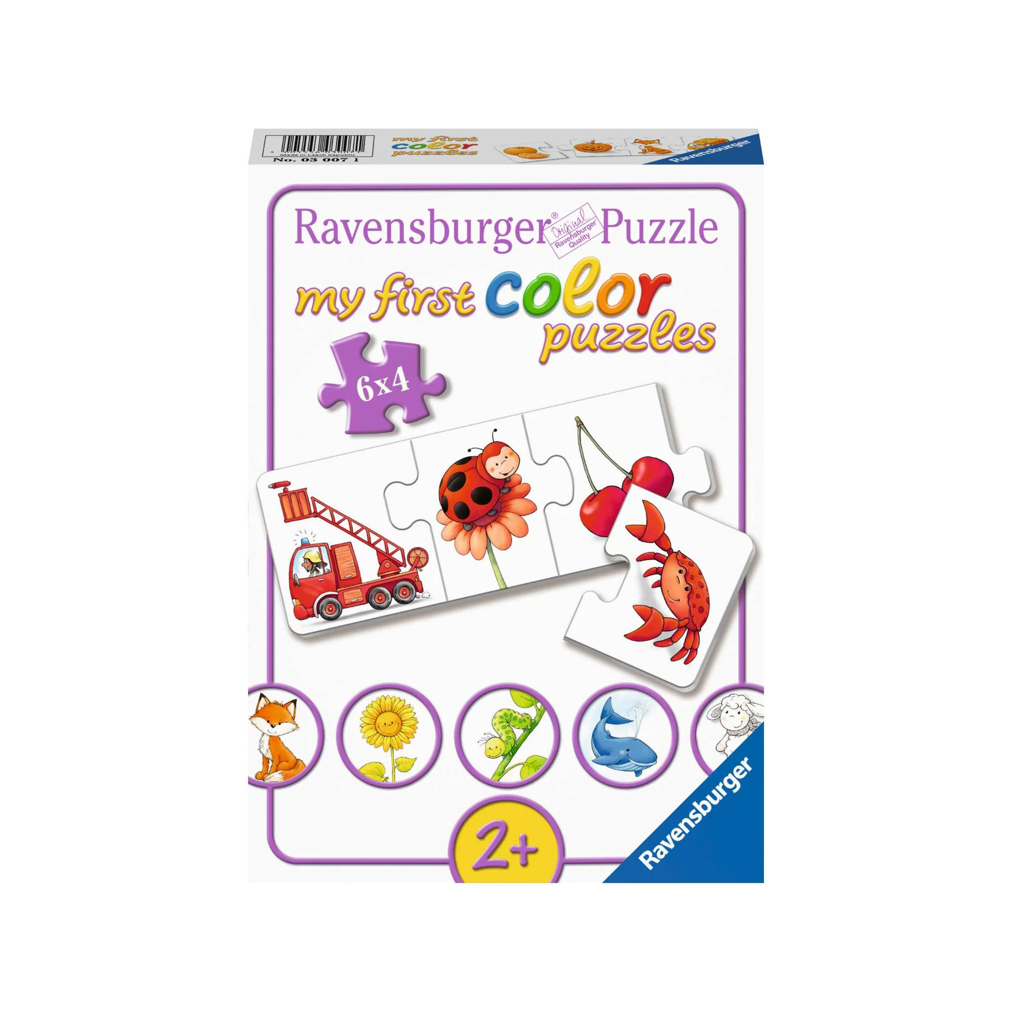 Puzzle, Color puzzle, 6x4 pieces, Kinderpuzzle, Bilder: Blumen Tiere