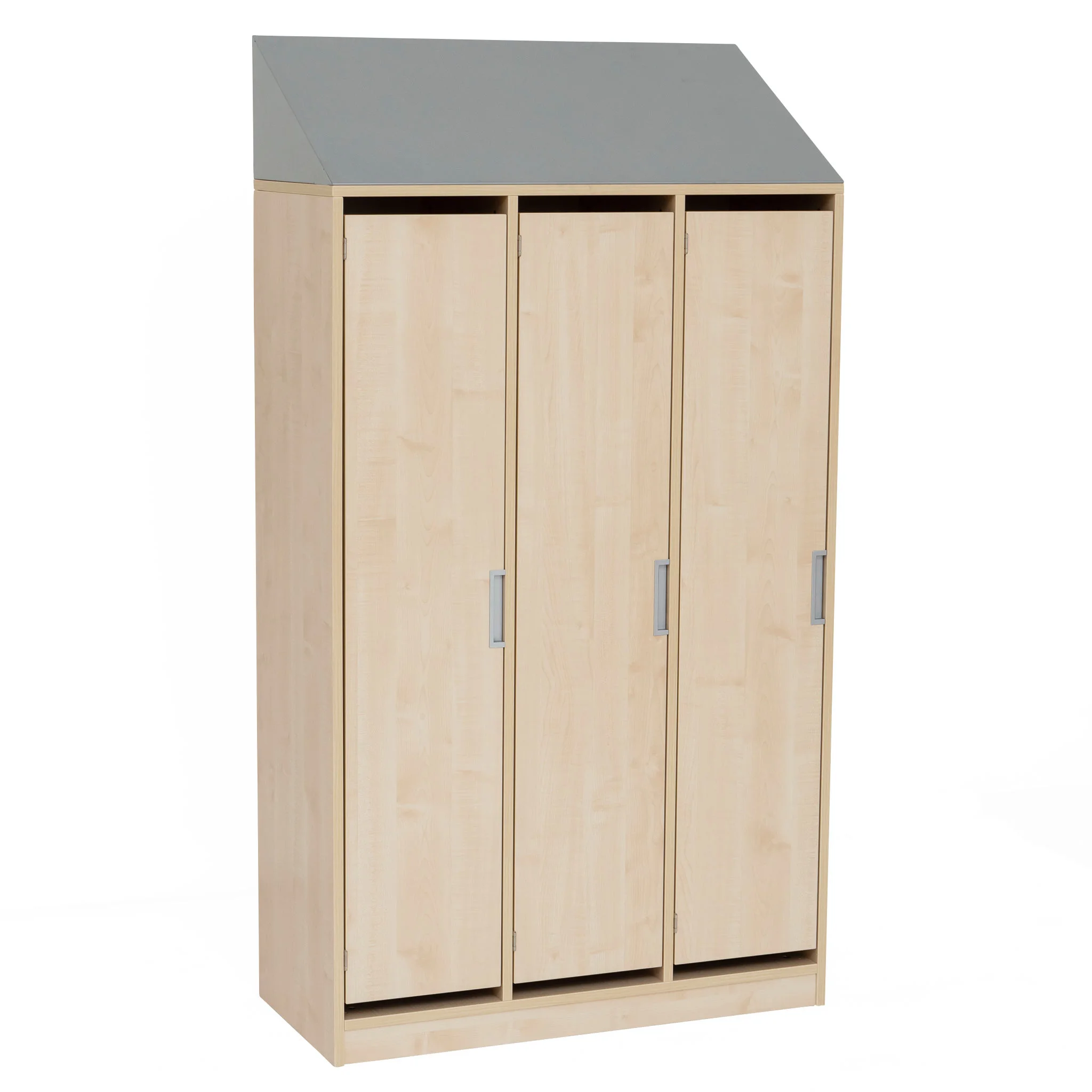 Kleiderschrank, Schrank, Holz, Dreifachschrank, Schrank mit Dach