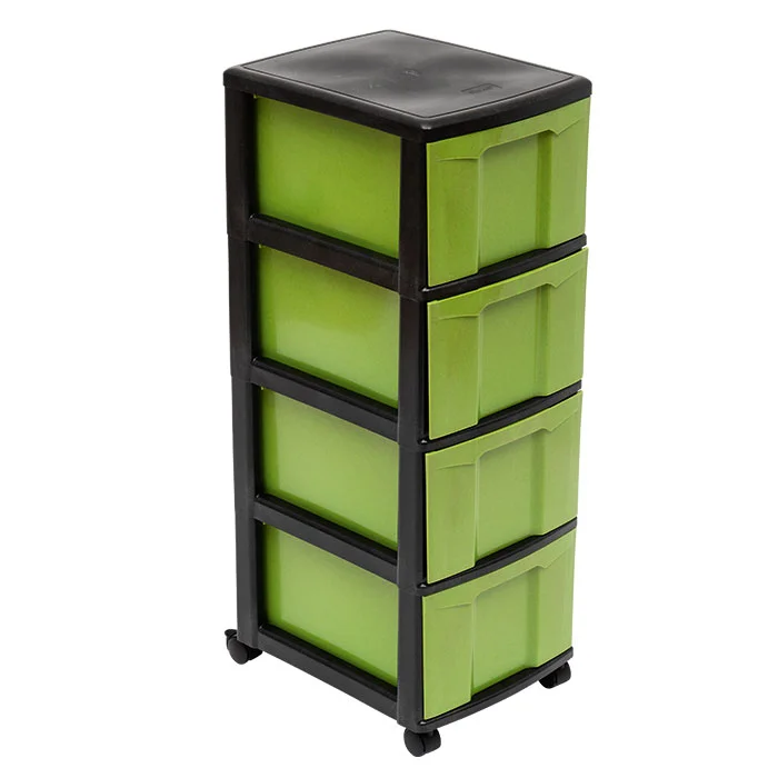 Aufbewahrungsboxen, Schubladenbox, rollender Schrank, Grün Abdeckung, Aufbewahrungssystem