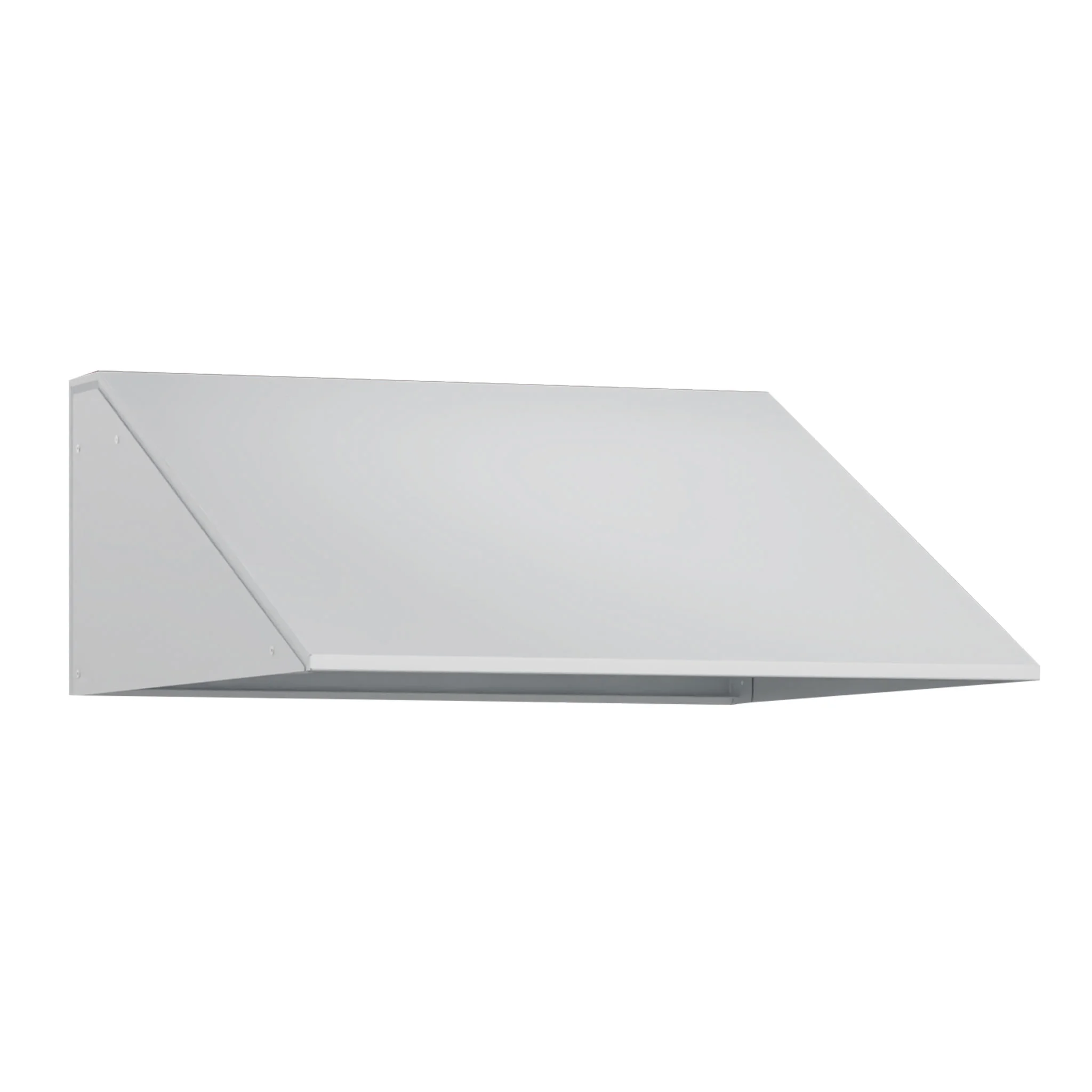 Wandhauben, Schräges Wandregal, Metallblech, Grau, Küchenreling