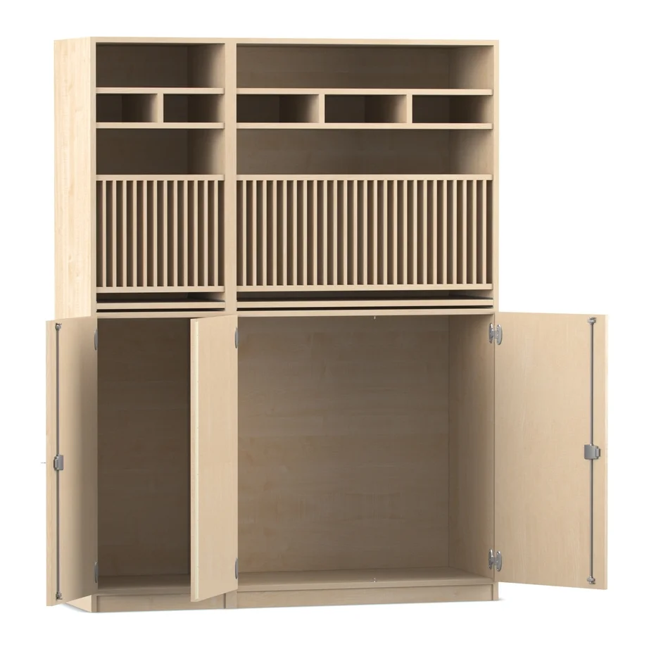 Küchenkupfer, Küchenunterschrank, Schubladentrenner, Holzregal, Küchenschrank mit Türen