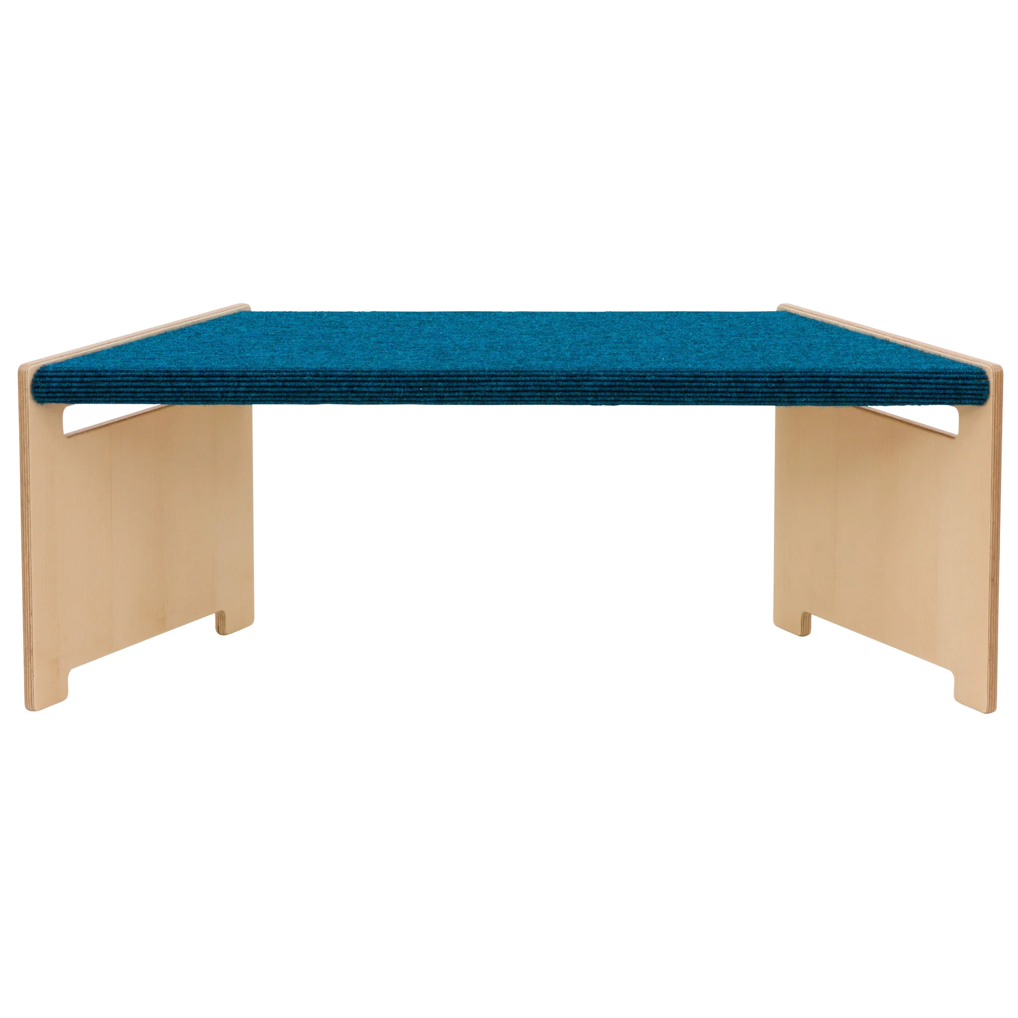 Sitzbank mit Teppich, Trapez – 36 cm, Teppich Grau