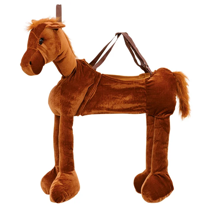 Puppe, Pferd, Stehendes Spielzeug, Samtstoff, Brückenriemen