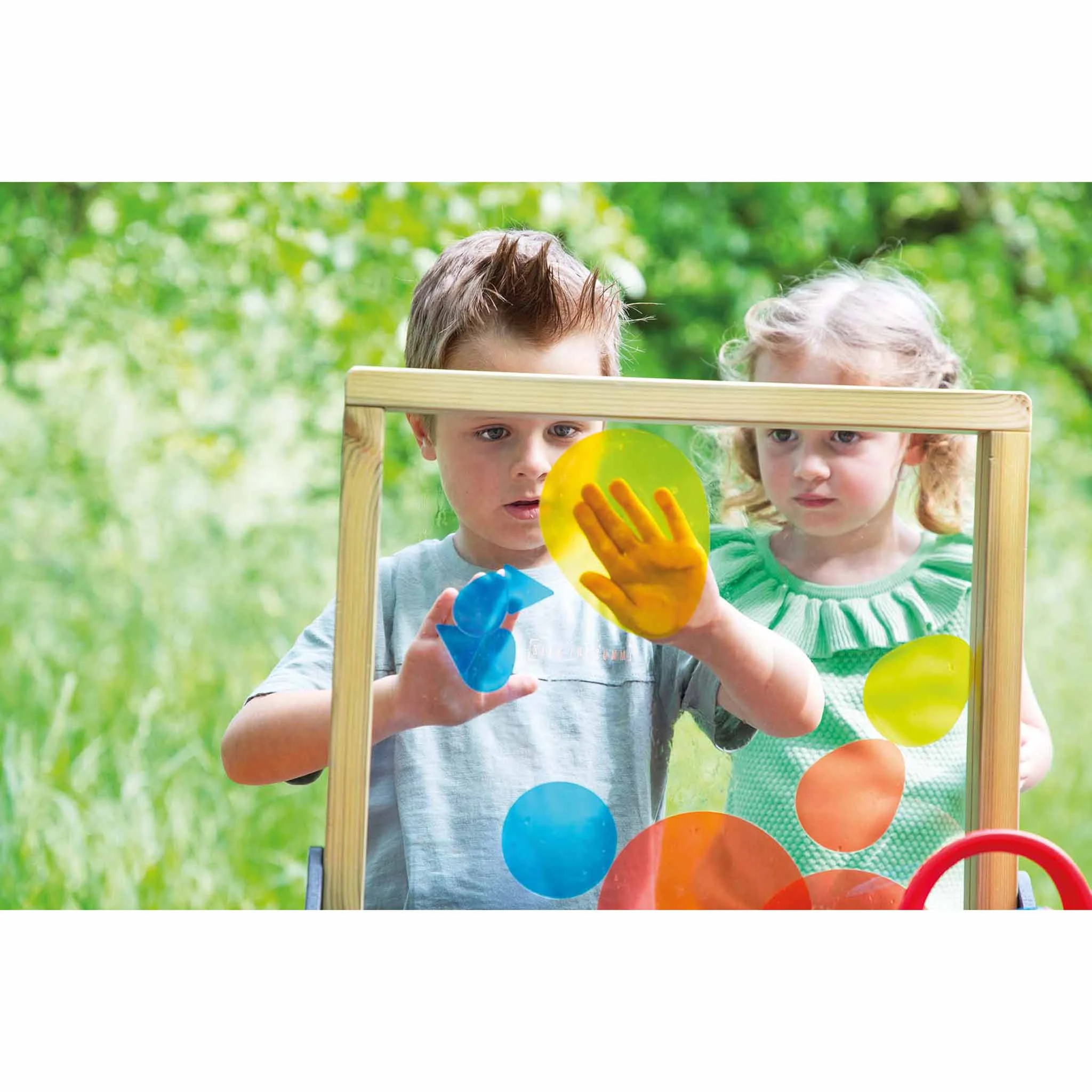 Kinder, Spielzeug, Glasfenster, Farbsticker, Outdoor