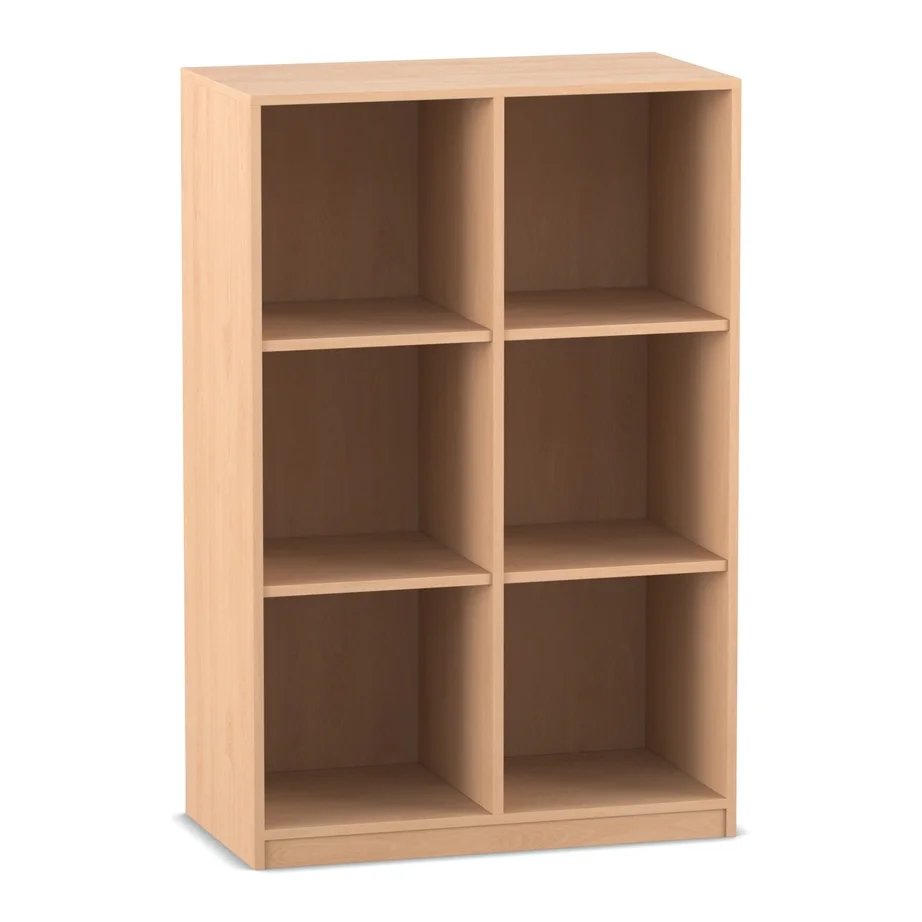 Flexeo® Polsterhockerregal, mittelhoch, Buche hell