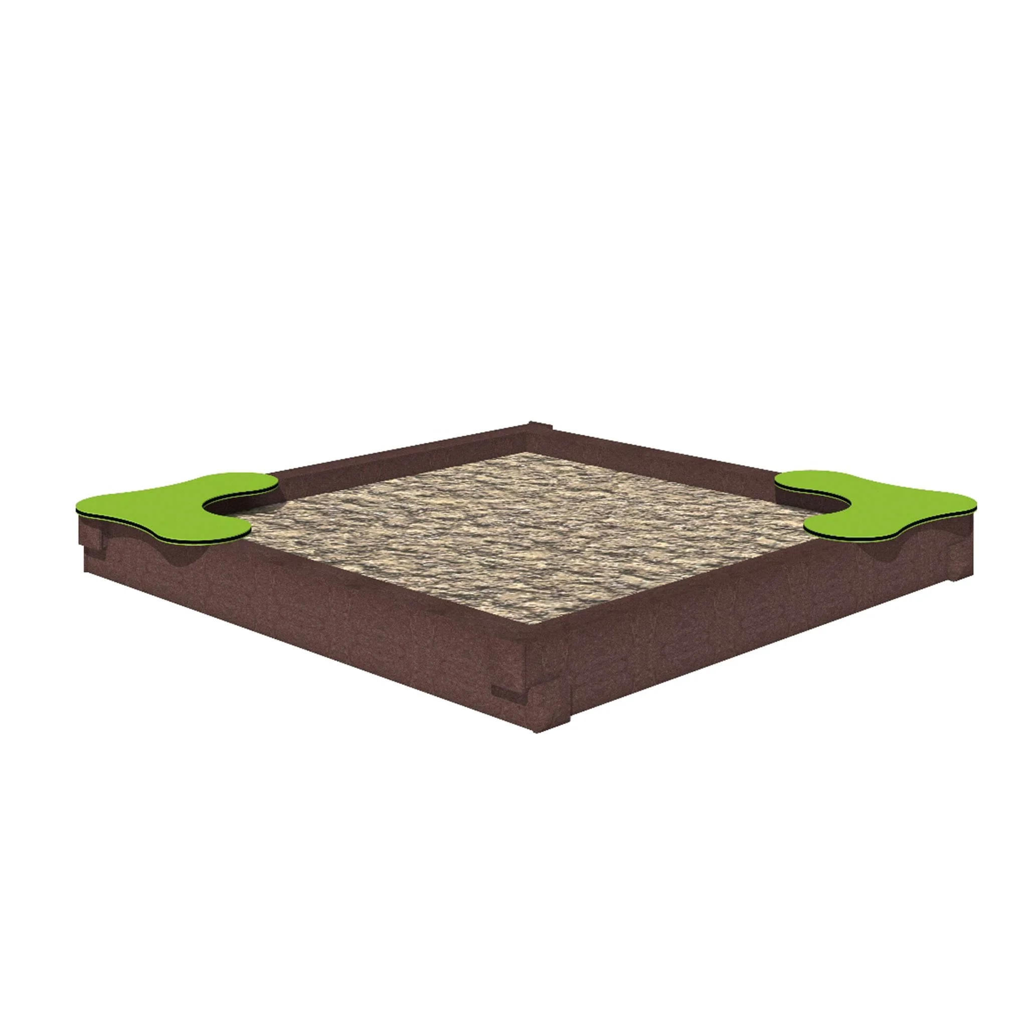 Sandkasten mit 2 Sitzauflagen