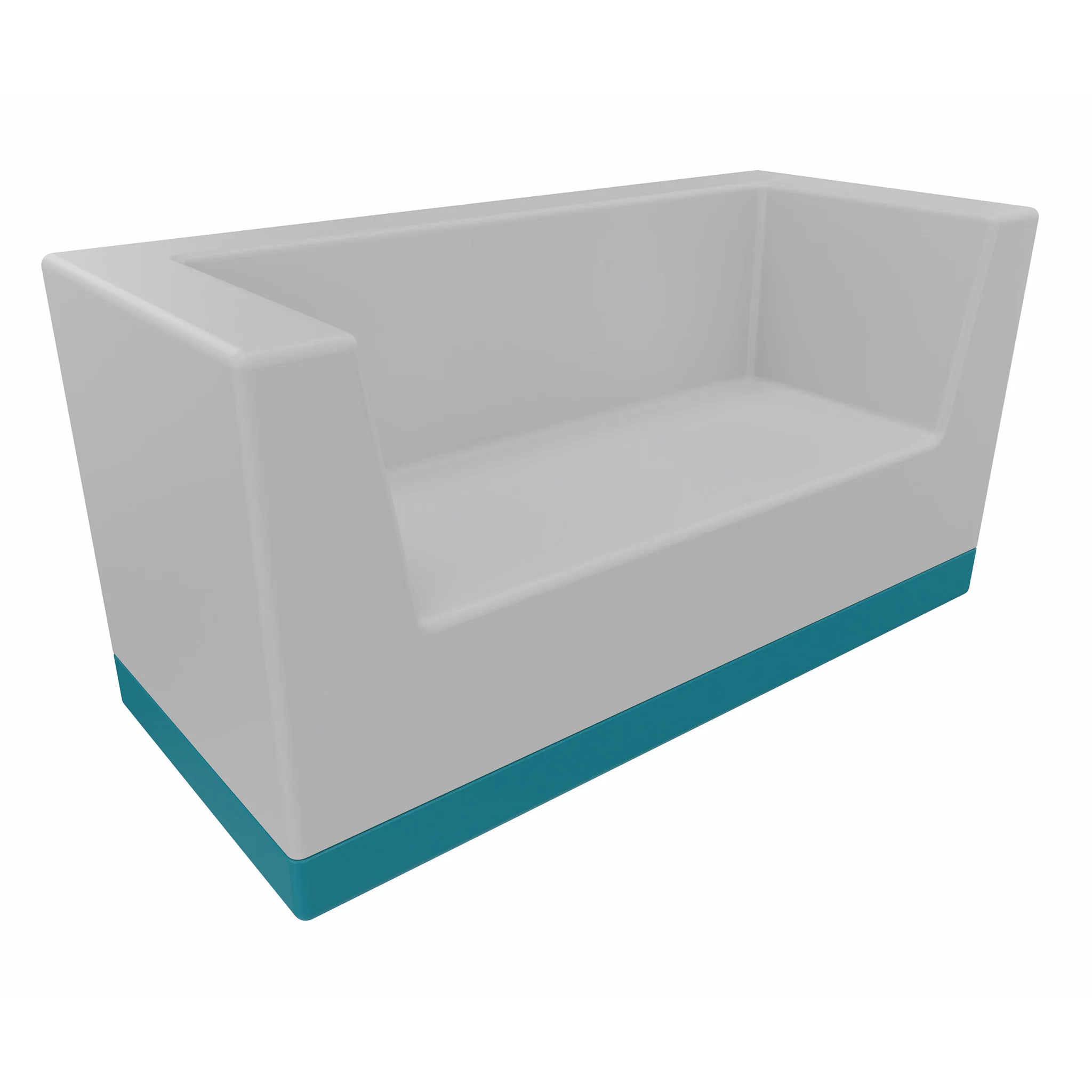 Sofa, Sitzbank, Grau, Teal Bodenbalken