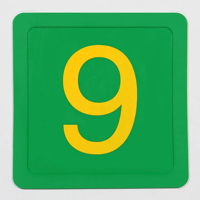 nummernschild, 9, grün, gelb, ziffer