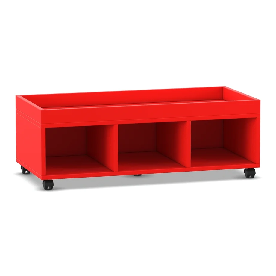 robutan, ottoman, storage box, red cabinet, mobile storage