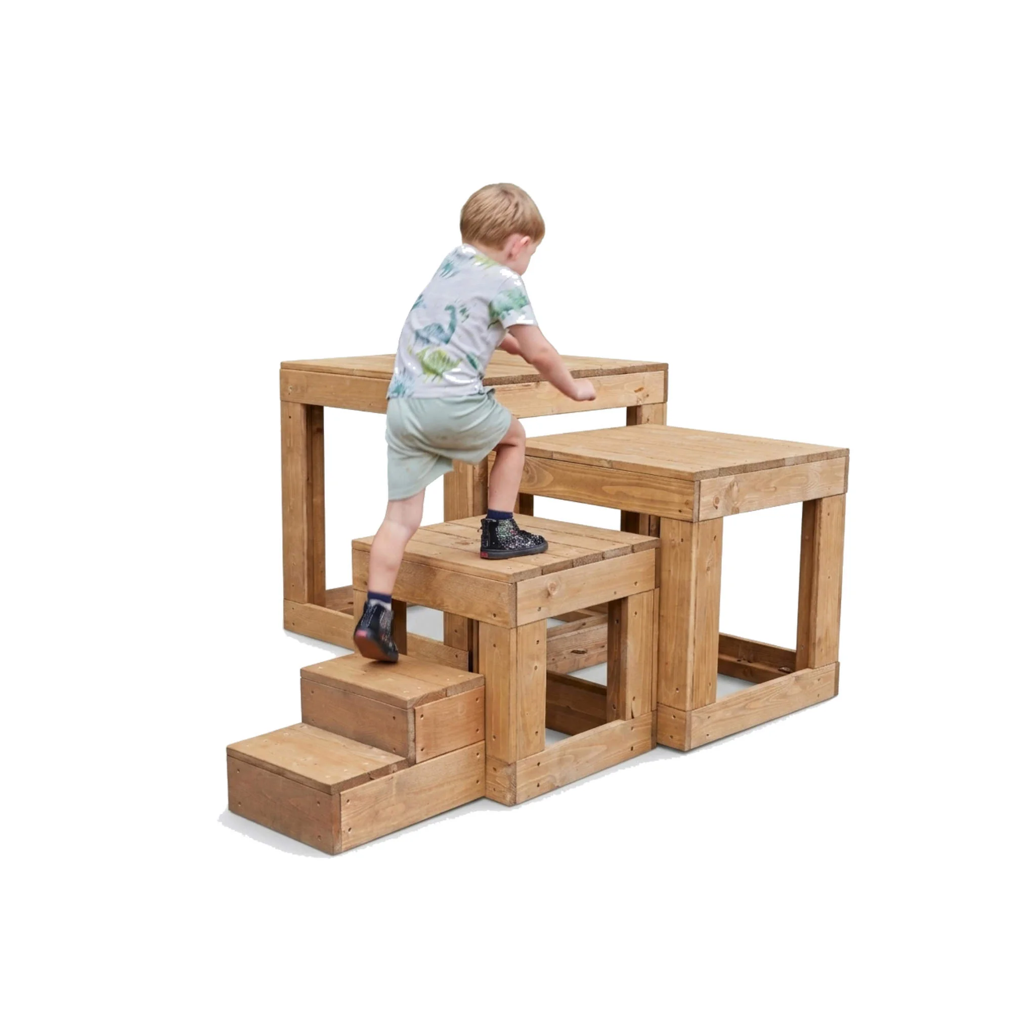 Holzspielzeug, Kletterstufen, Kinderstufen, Holztreppe, Spielplatz