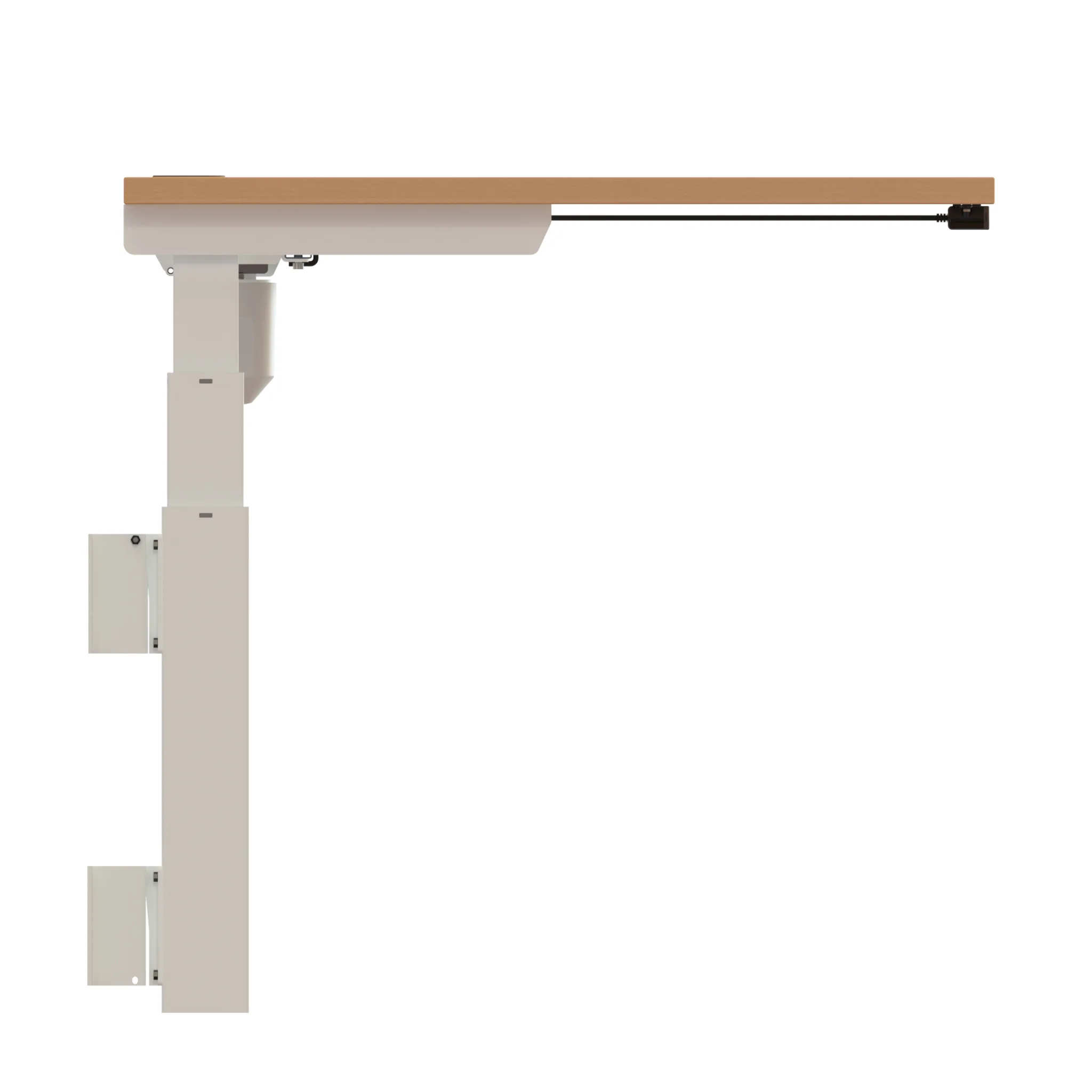 schreibtisch, verstellbarer-tisch, desk-einbau, seitlich-montiert, laminierte-top