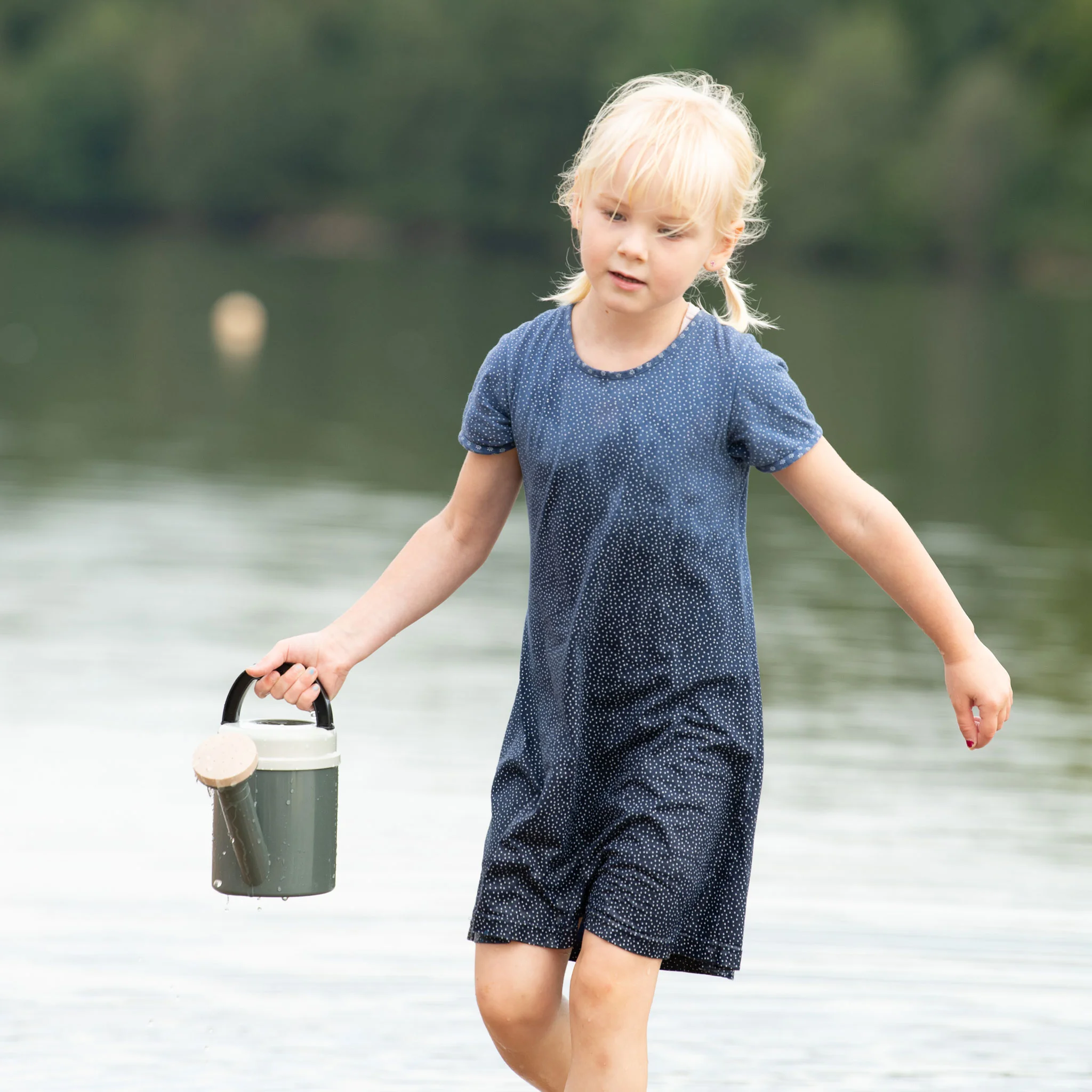 Kinderkleid, Kurzes Kleid, Polka-Dots, Badeponcho, Outdoor