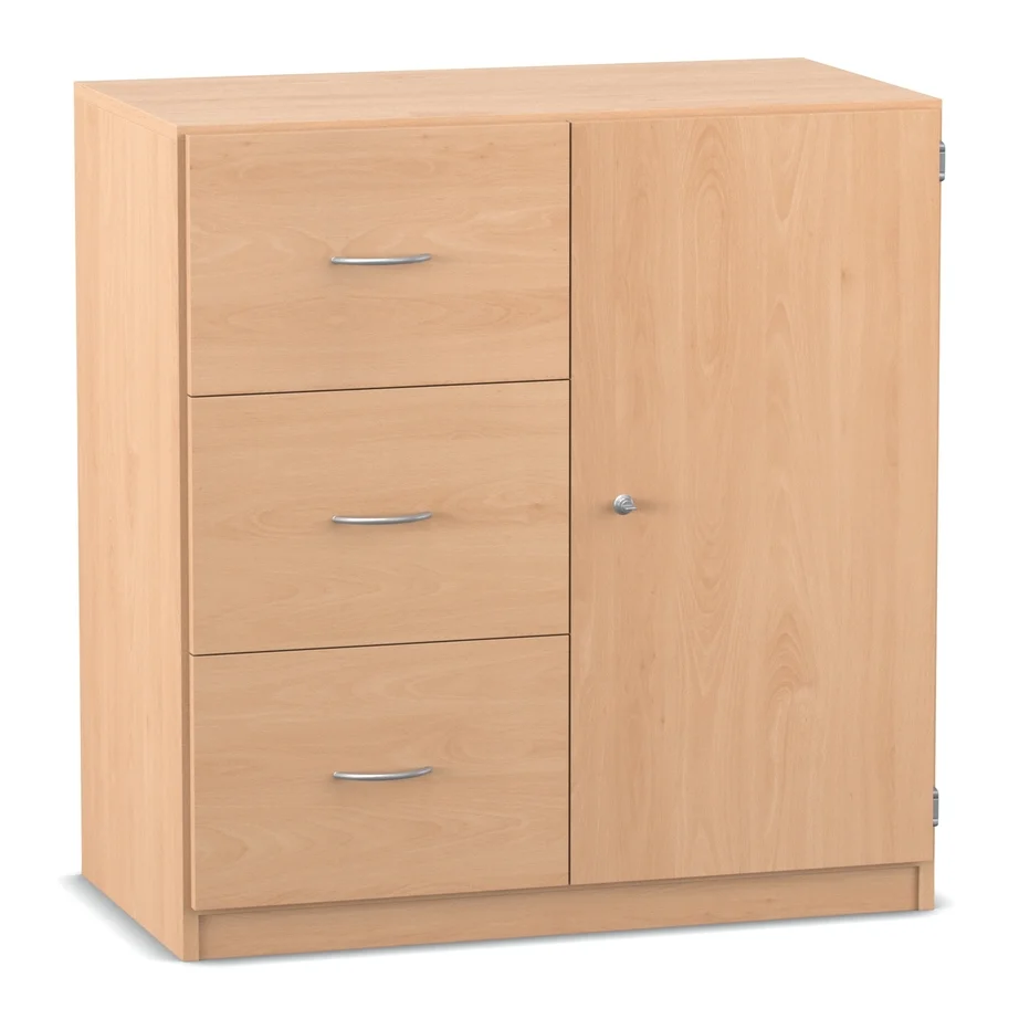 Küchenschrank, Schubladenschrank, Holzoptik, Drehtür, Aufbewahrung