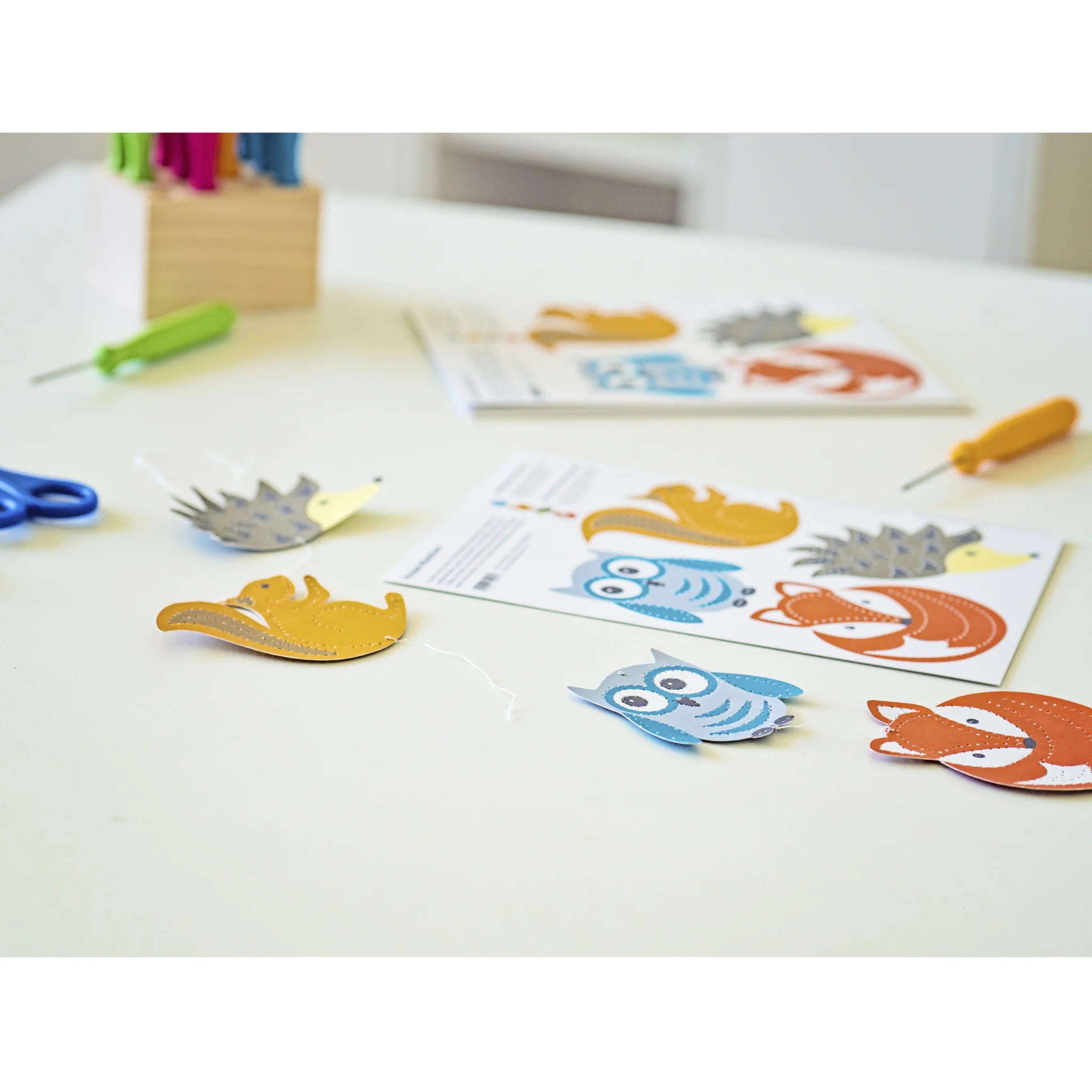 Puppets, Papierbastelarbeiten, Fischformen, Entenformen, Bastelaufkleber