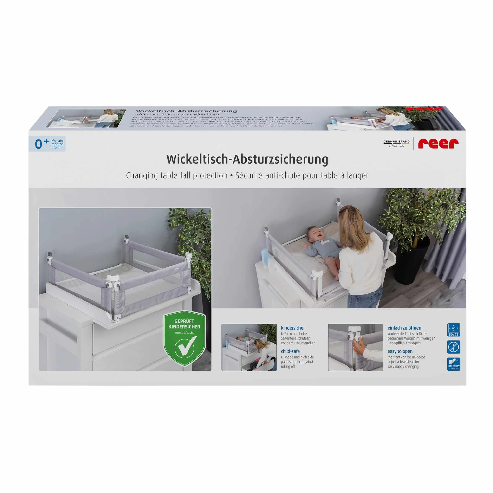 Wickeltisch-Abdursicherung, Changing table safety, Tischschutzgitter, Baby-Wickeltisch, Sicherheit für Baby
