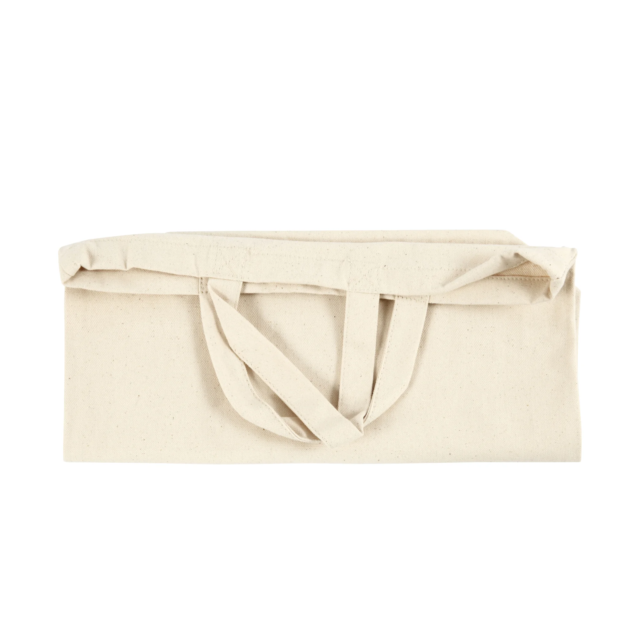 canvas bag, tote bag, naturfarben, gefaltet, Henkel