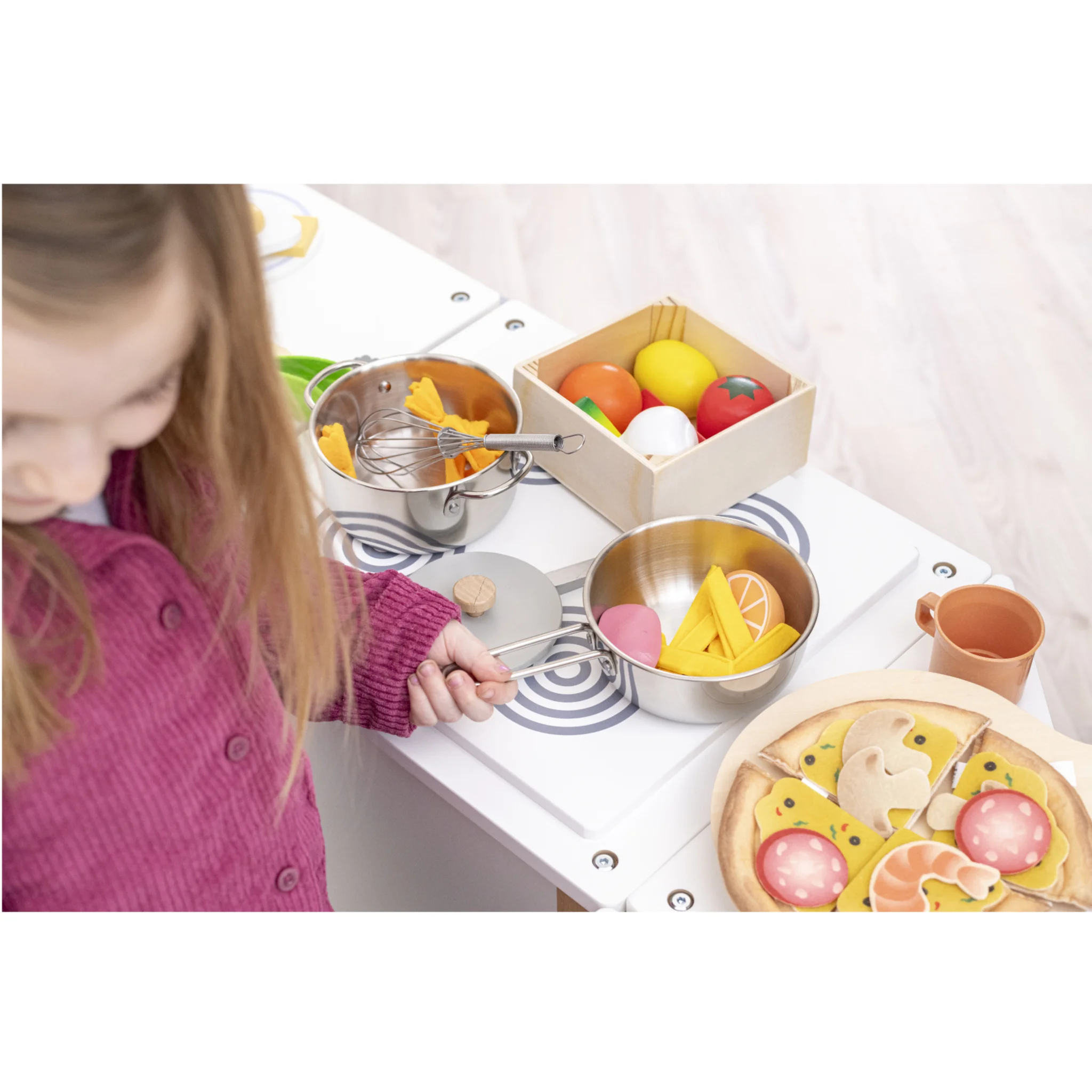 Kinderspielzeug, Küche, Kochset, Soßen-Set, Holzspielzeug